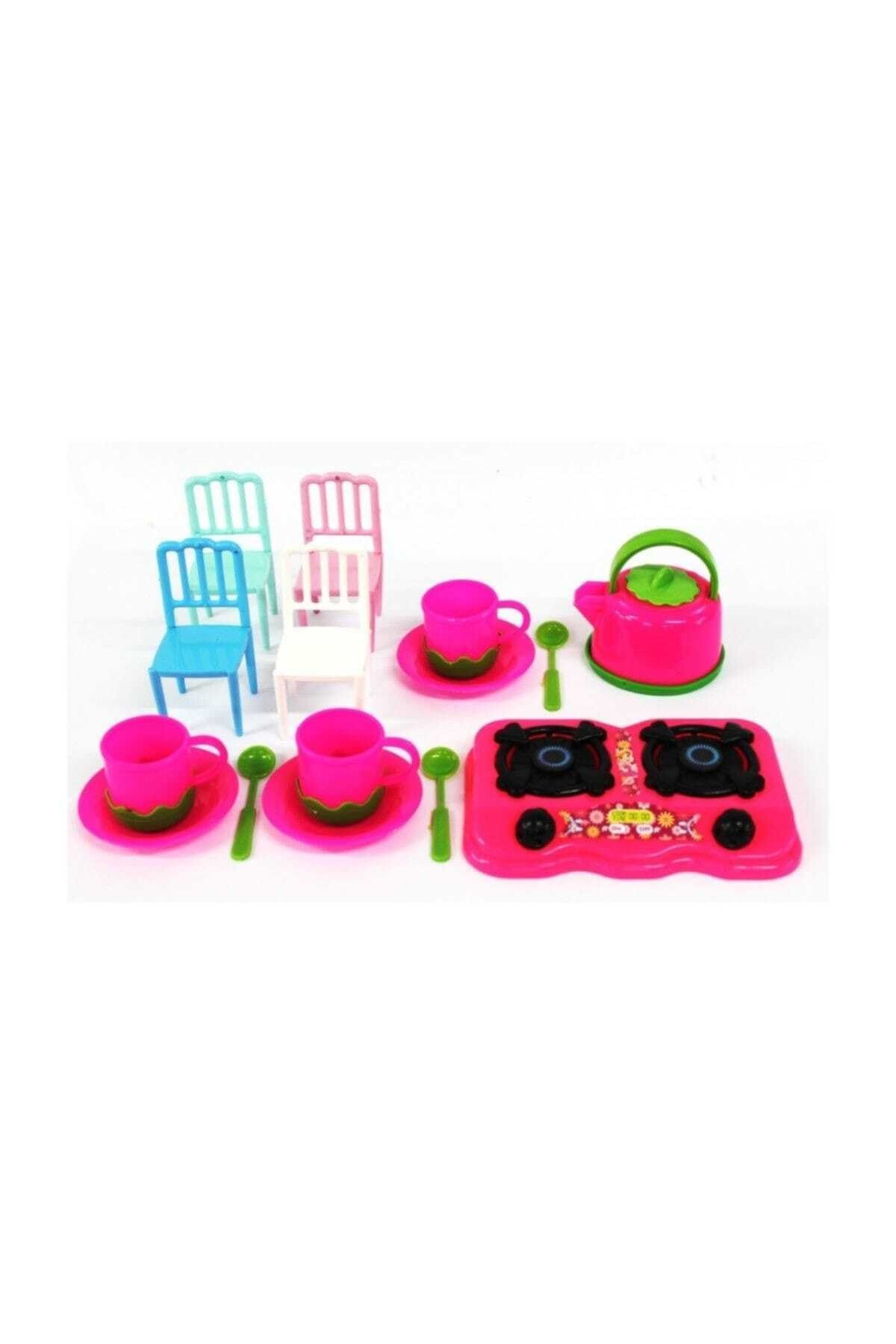 İmamoğlu Oyuncak Çocuk Mutfak Seti 16 Parça Sandalyeli Misafir Seti