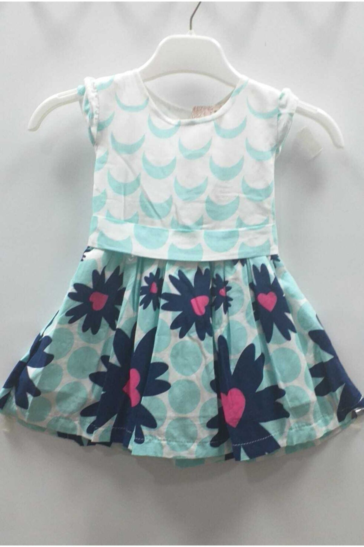 Nk Kids Çiçek Desenli Pamuklu Kumaş Kız Bebek Elbise