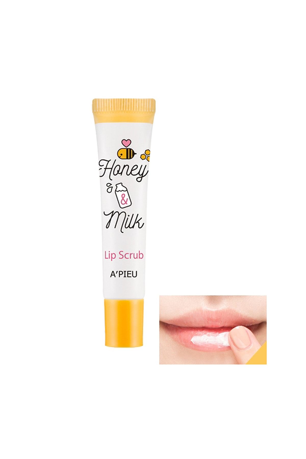 Missha Süt ve Bal Özlü Pürüzsüzleştirici Dudak Peelingi APIEU Honey & Milk Lip Scrub