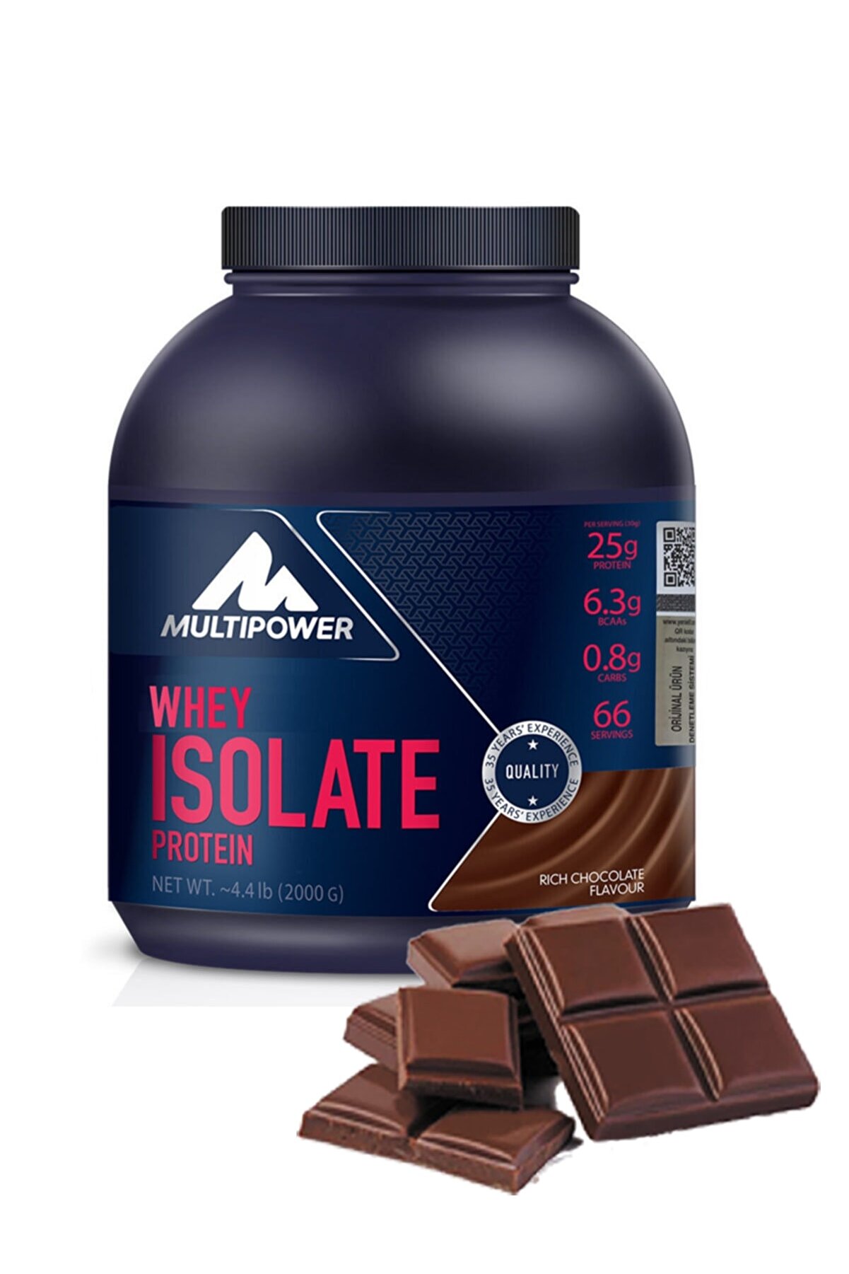 Multipower %100 Whey Isolate Protein 2000 Gr - Çikolata Aromalı Izole Whey Protein