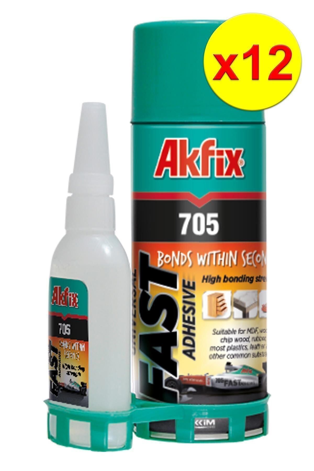 Akfix 705 Mdf Kit Hızlı Yapıştırıcı 400ml + 100gr 12 Adet