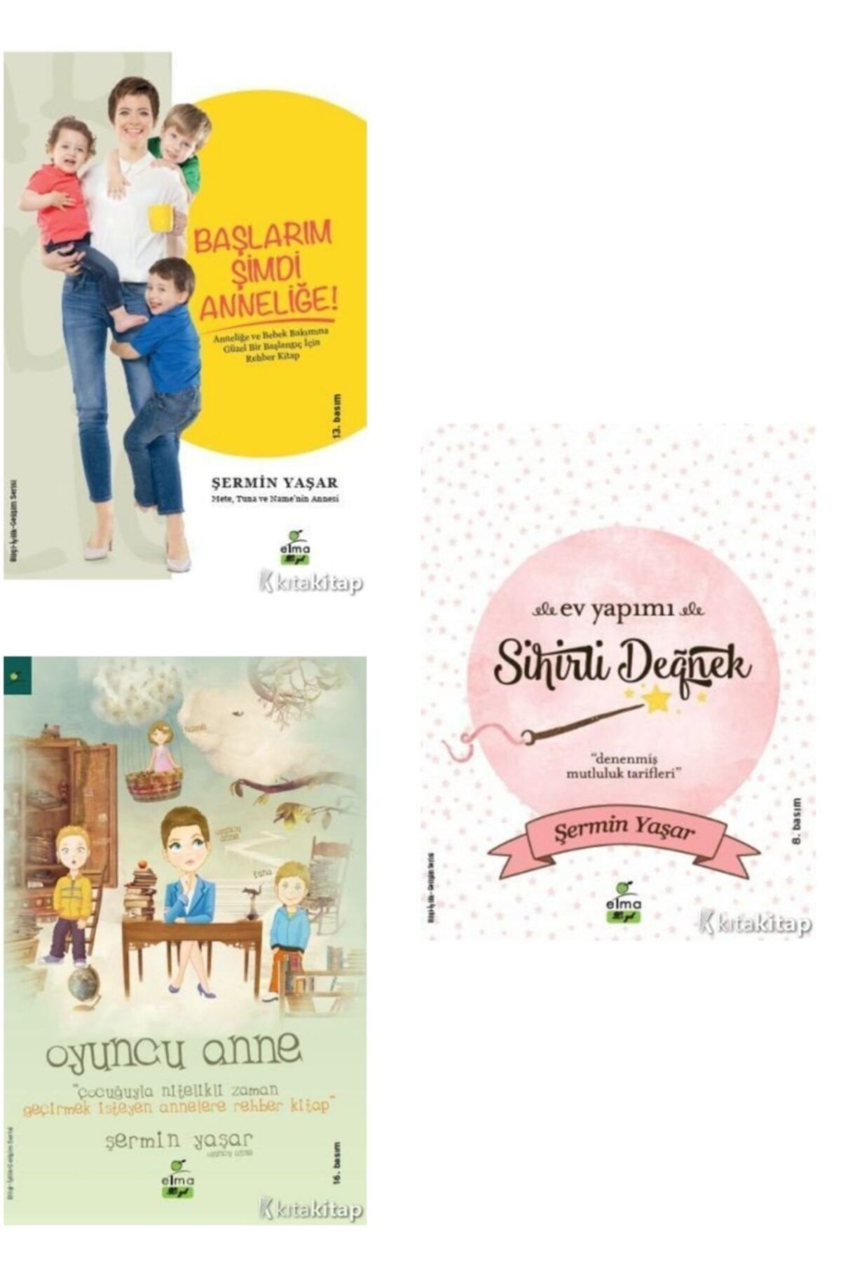 Karakarga Yayınları Başlarım Şimdi Anneliğe-ev Yapımı Sihirli Değnek-oyuncu Anne-şermin Yaşar 3 Kitap Set
