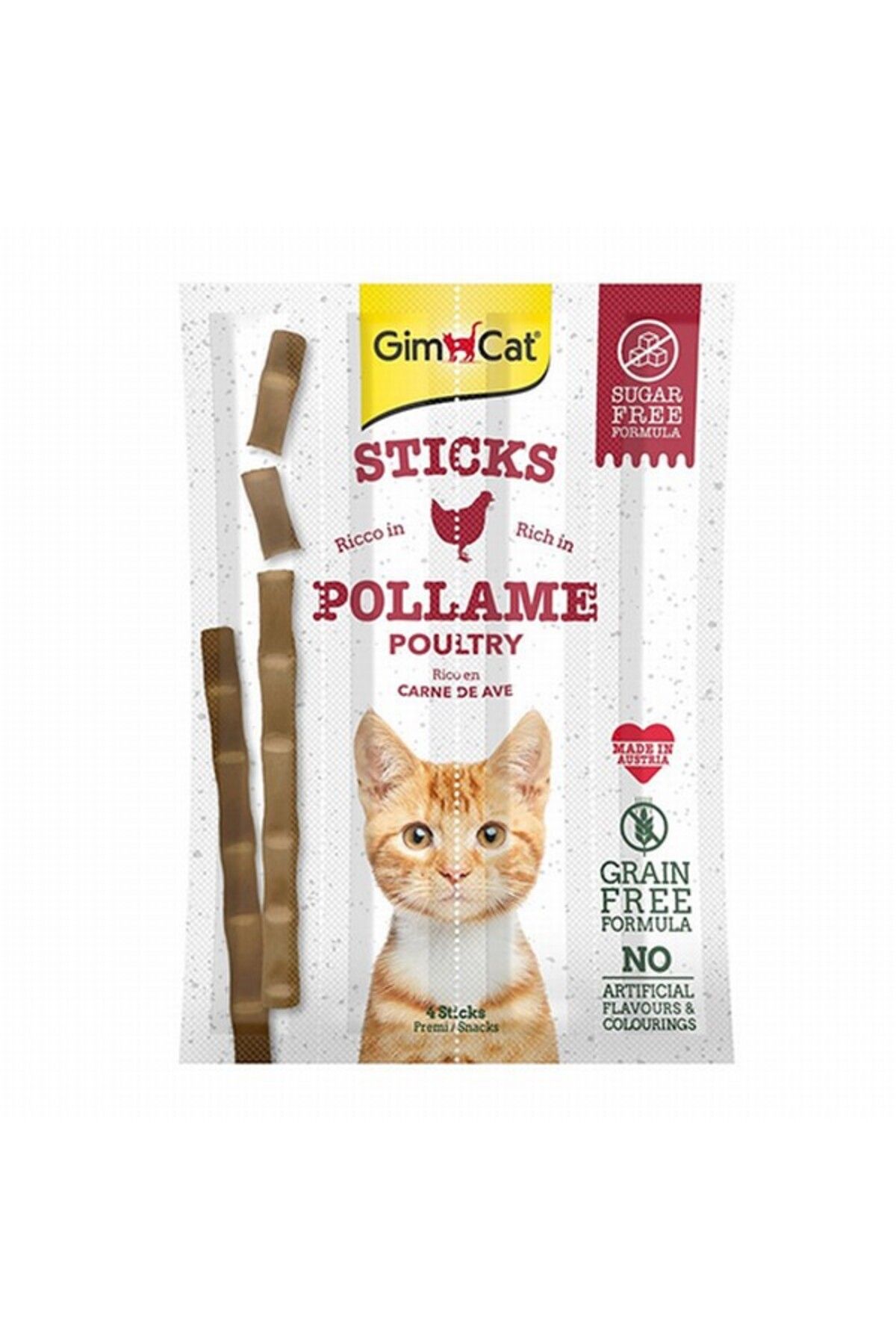 Gimcat Sticks Tavuklu Çiğerli Kedi Ödül Çubukları 20 Gr