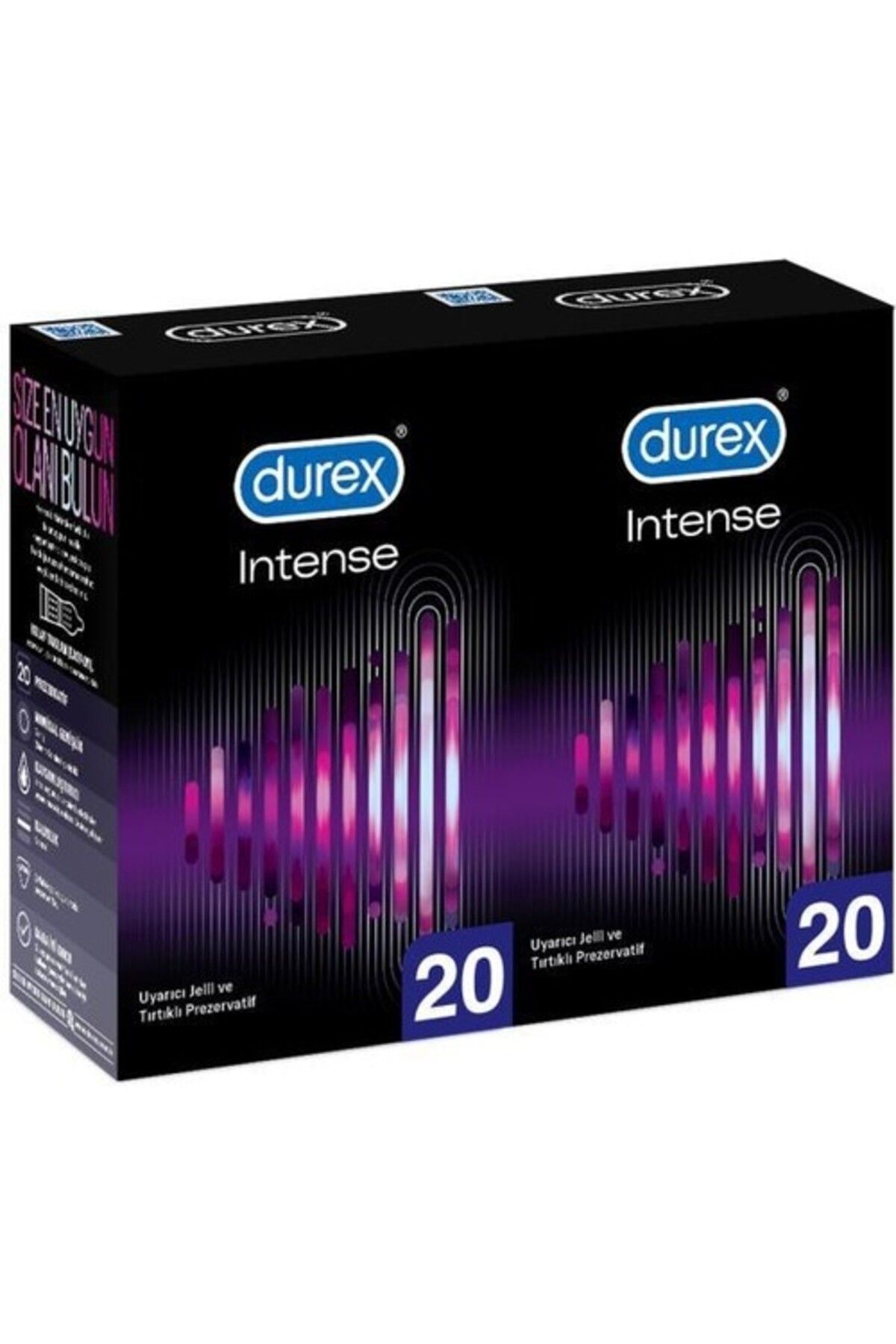 Durex Intense 40'lı Uyarıcı Jelli ve Tırtıklı Prezervatif