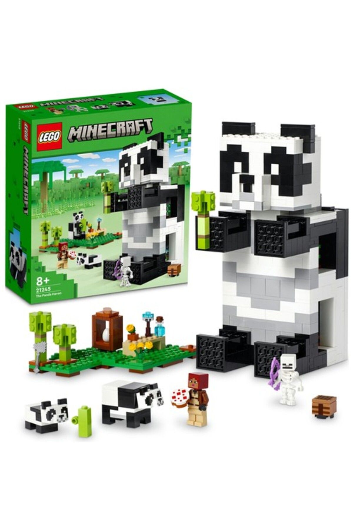 LEGO ® Minecraft® Panda Barınağı 21245 - 8 Yaş ve Üzeri Çocuklar için Oyuncak Yapım Seti (553 Parça)