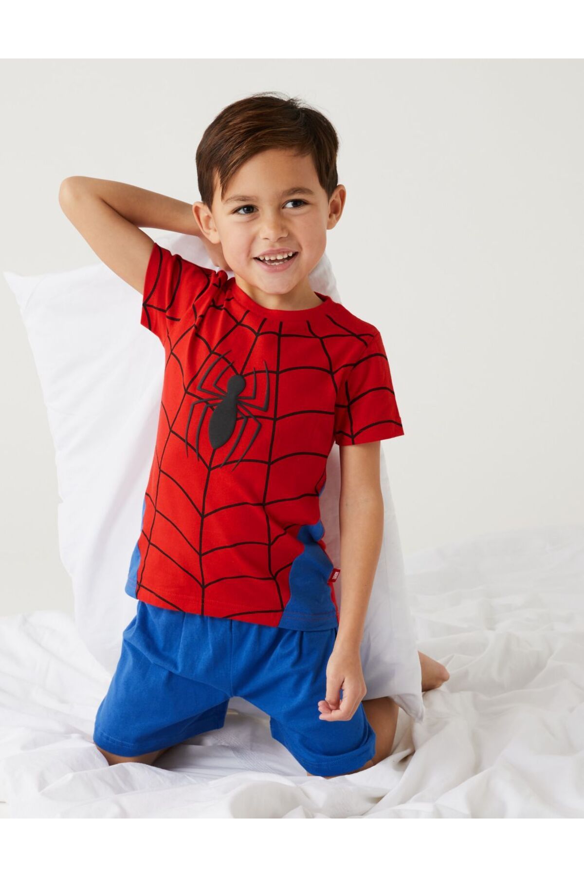 Marks & Spencer Saf Pamuklu Spider-man™ Pijama Takımı (2-8 Yaş)