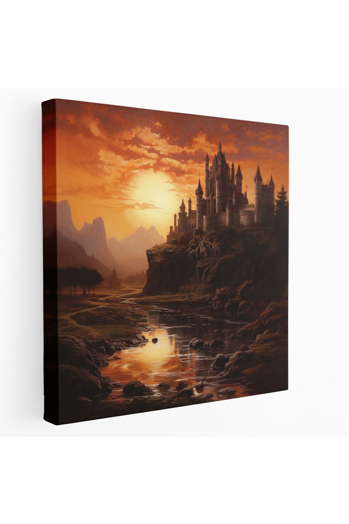 PaintedAnarchy Royal Castle Sunset Canvas Baskı
