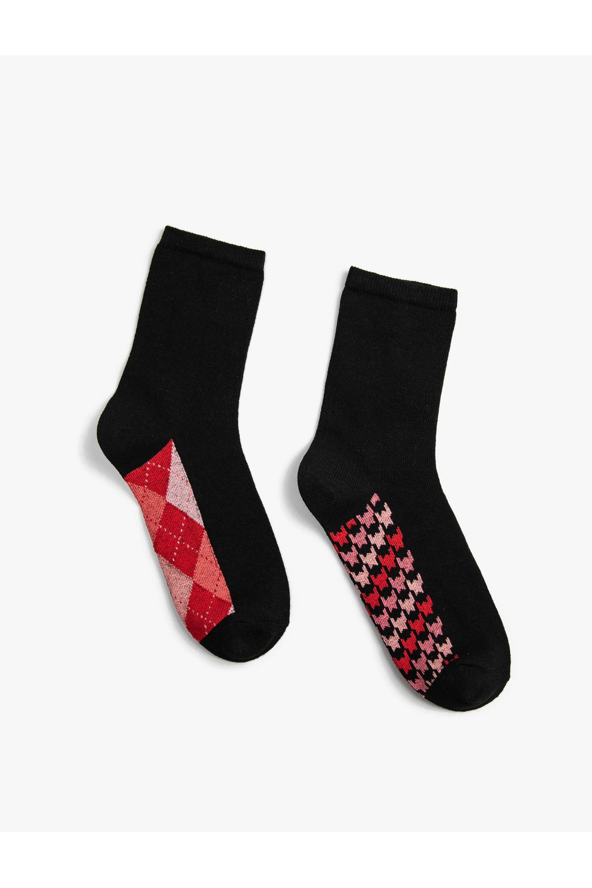 Koton 2'li Soket Çorap Seti Geometrik Desenli
