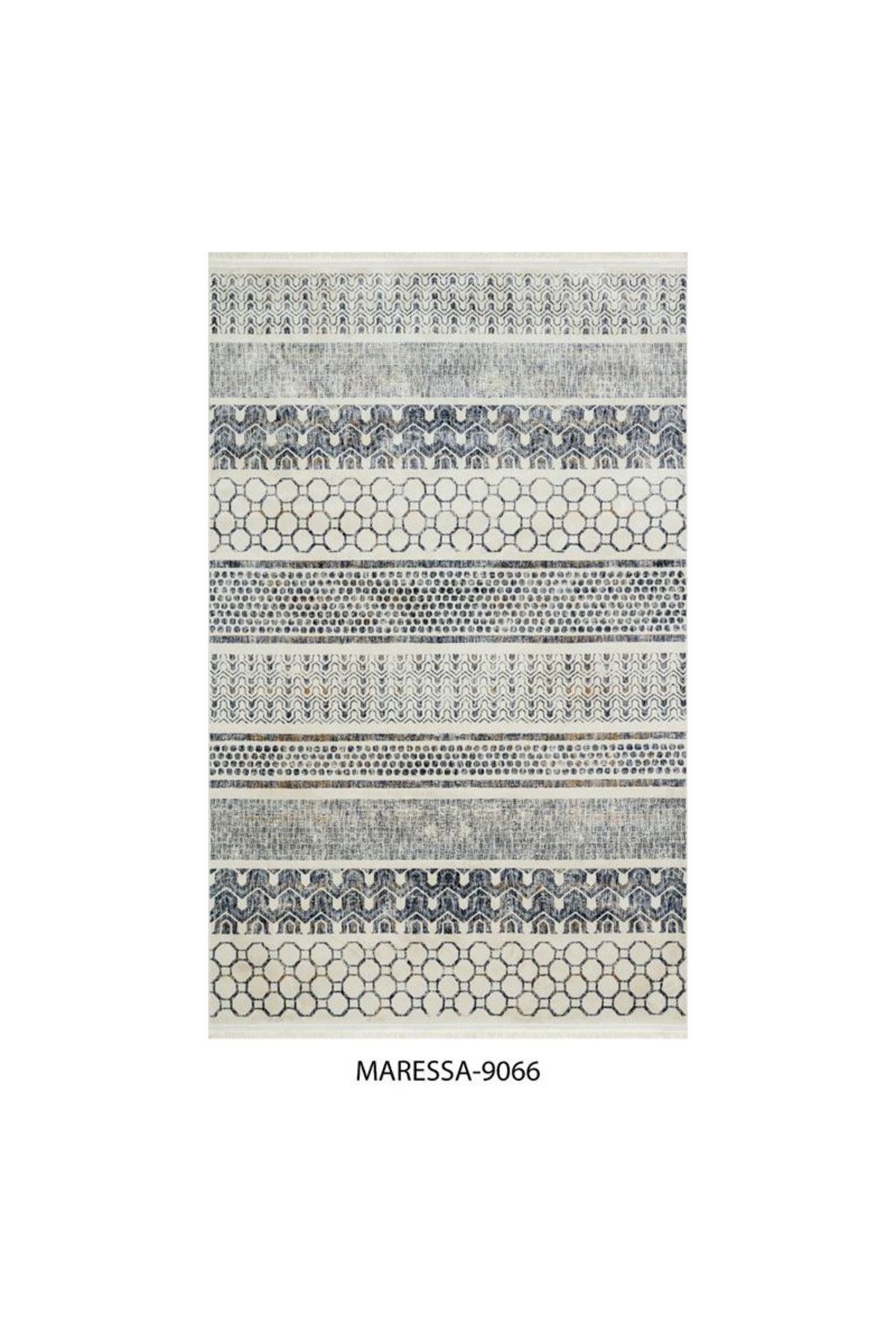 decoser MARESSA - DH9066 GRİ Kaymaz Tabanlı Modern Yıkanabilir Kilim Halı