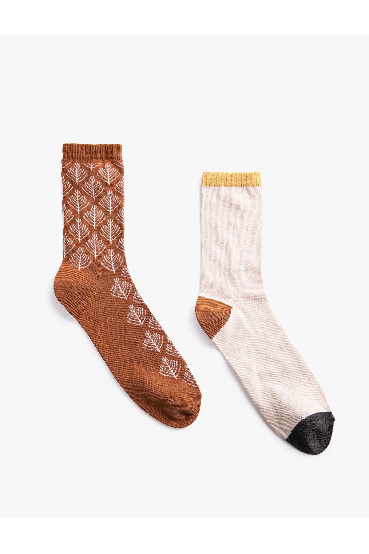 Koton 2'li Soket Çorap Seti Botanik Baskılı