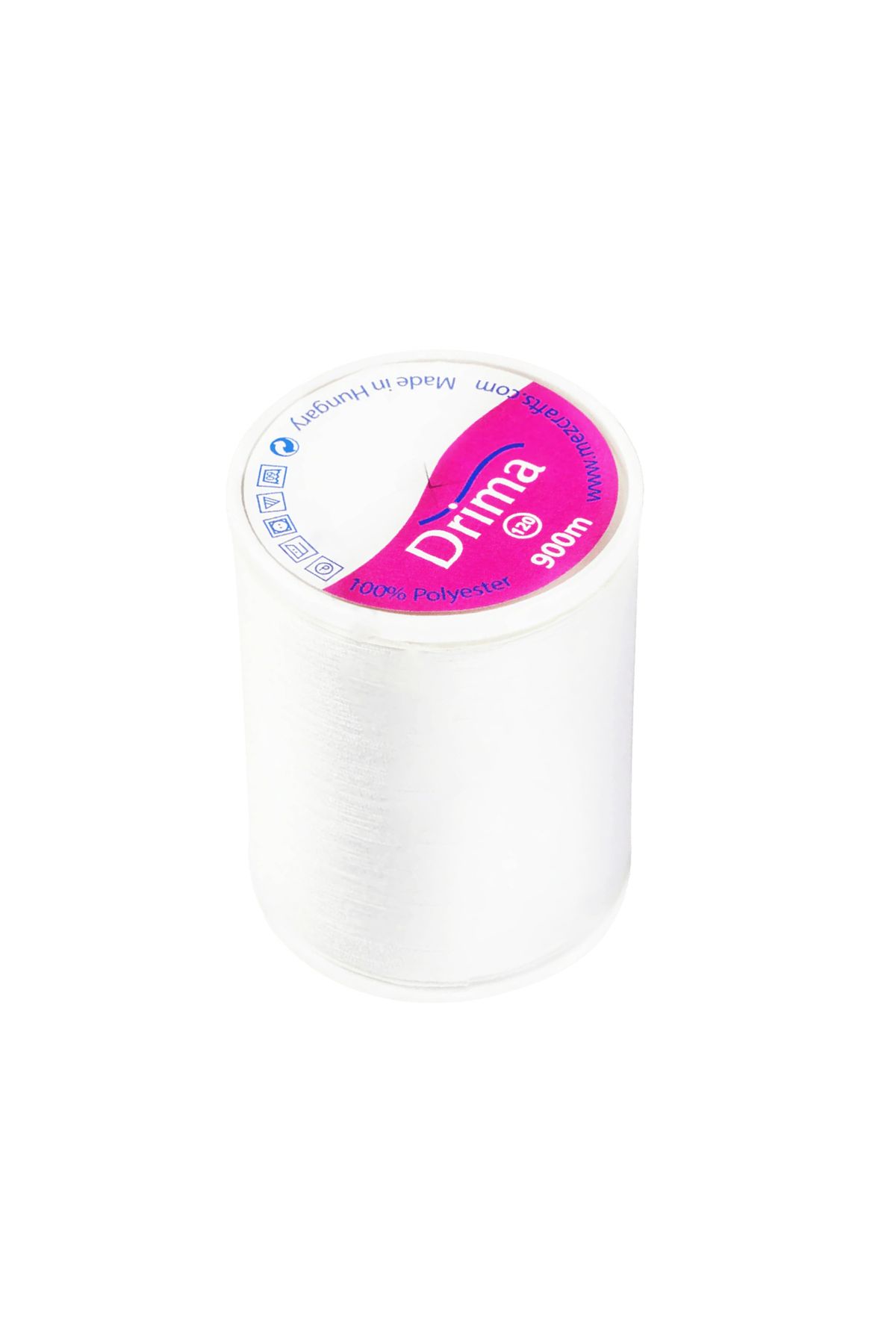 Drima Dayanıklı ve Kaliteli 3 Katlı Drima Beyaz Dikiş İpliği 900 Metre %100 Polyester