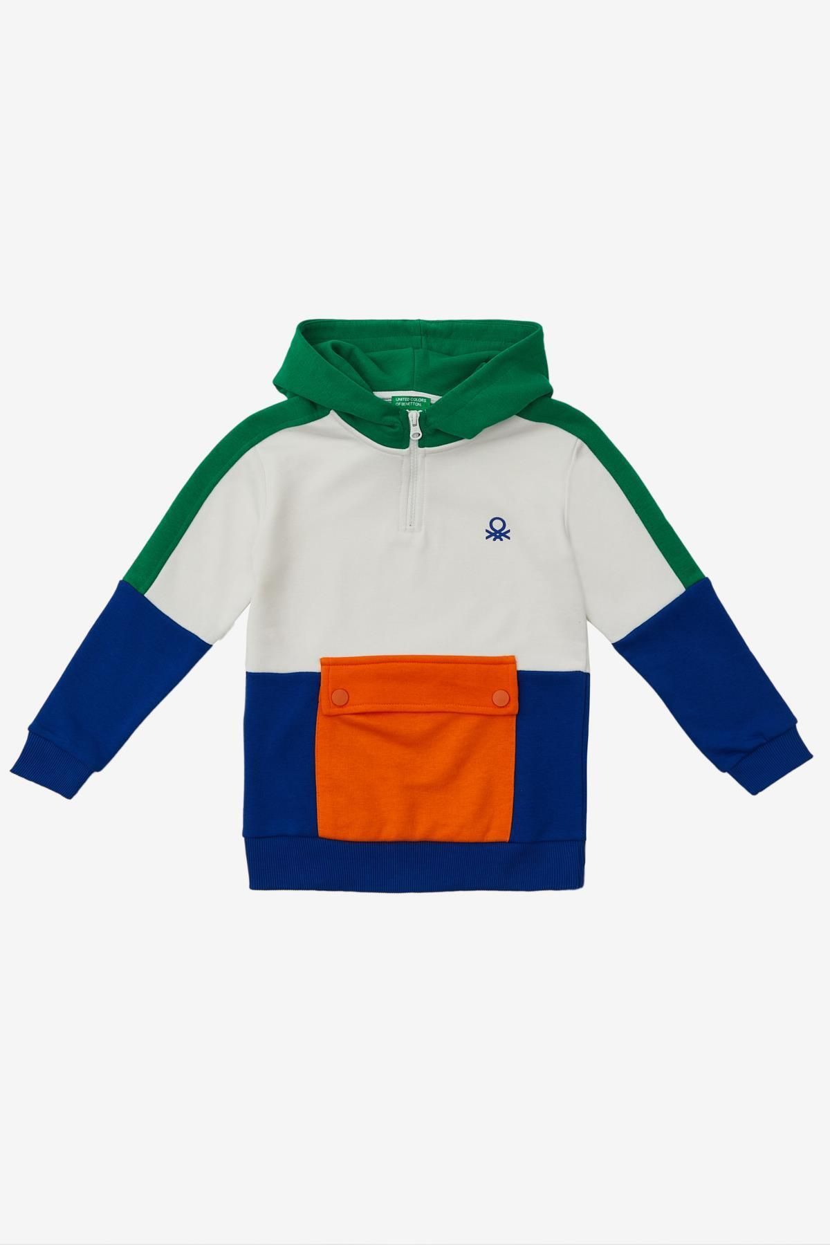 United Colors of Benetton Erkek Çocuk Kapüşonlu Sweatshirt