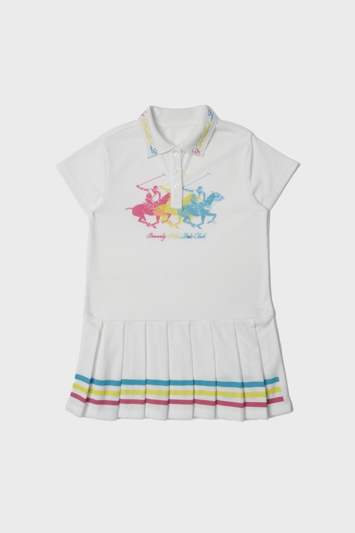 Beverly Hills Polo Club Bg Store Kız Çocuk Desenli Elbise 23ss2bhg902