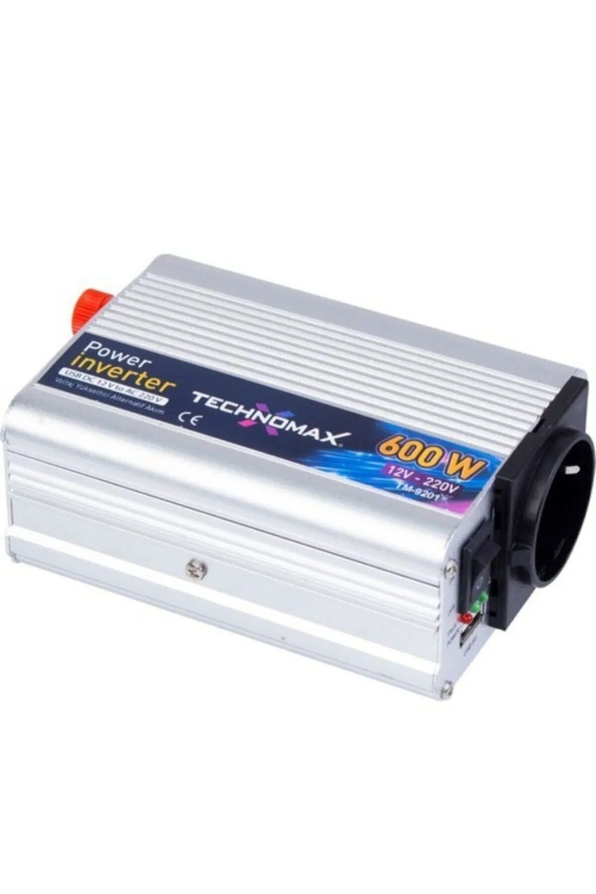 Mobee Technomax 600 W Inverter Dönüştürücü Usb Soketli Dc 12.v - 220.v Invertör