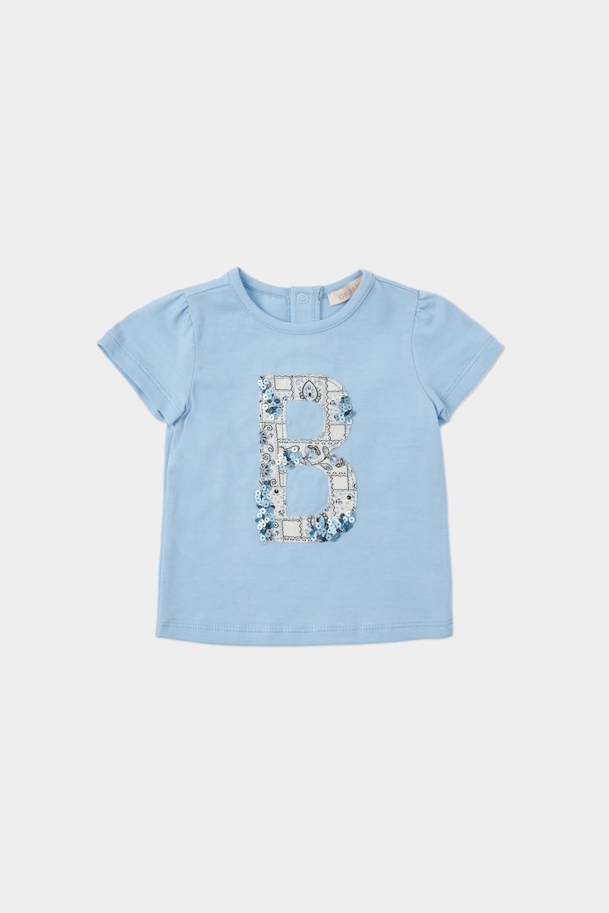 GB Baby Bg Store Kız Bebek Mavi Tshirt 23pssbg2511