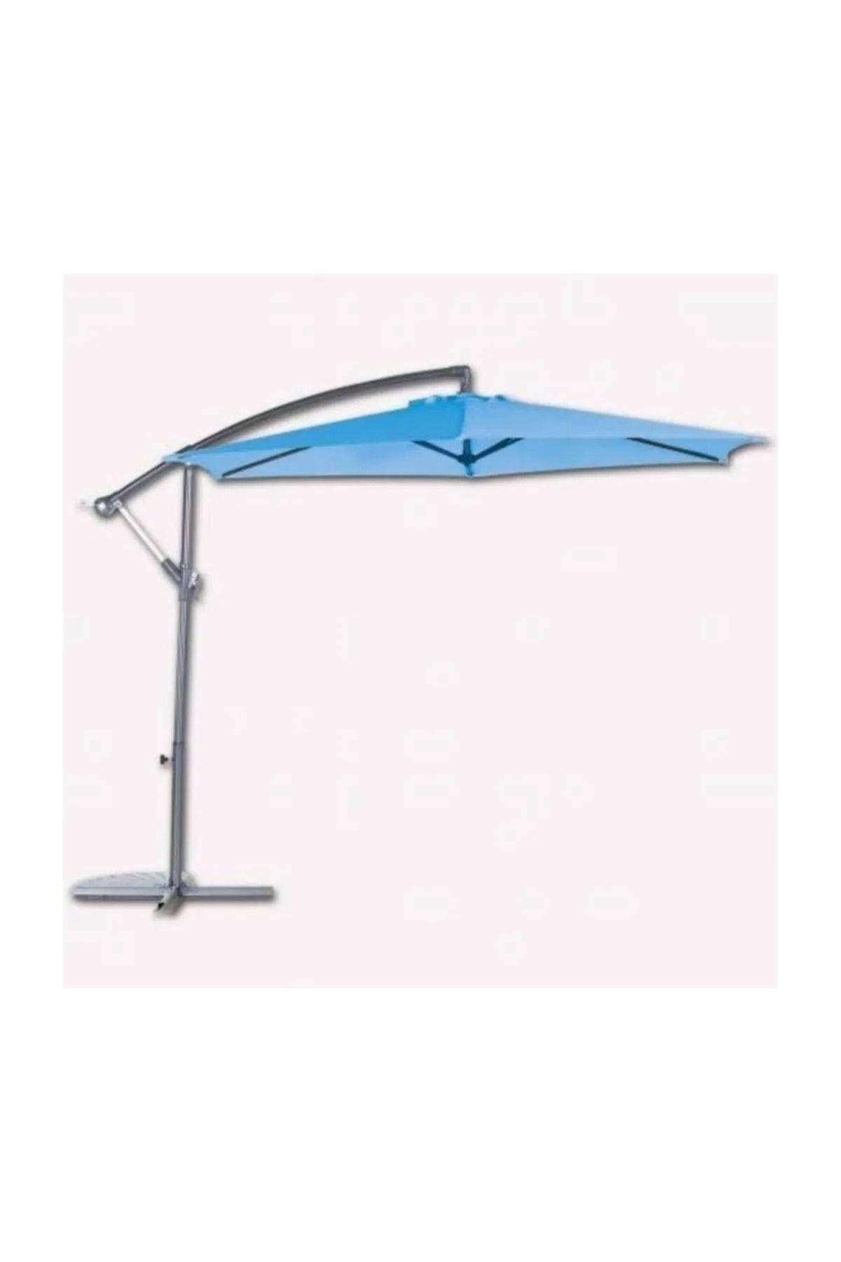 Bidesenal Makaralı Sistem Bahçe Şemsiyesi, Ampül Şemsiye, 300cm Polyester Bahçe Şemsiyesi Aş08