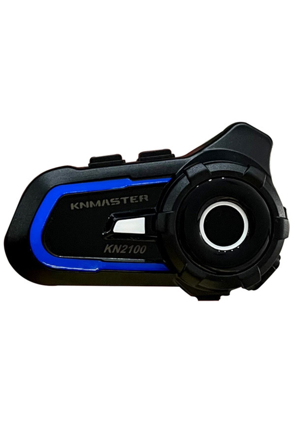 Knmaster Kn2100 Motosiklet Kask Interkom Bluetooth Intercom Kulaklık Seti Mavi Seti Uyumlu
