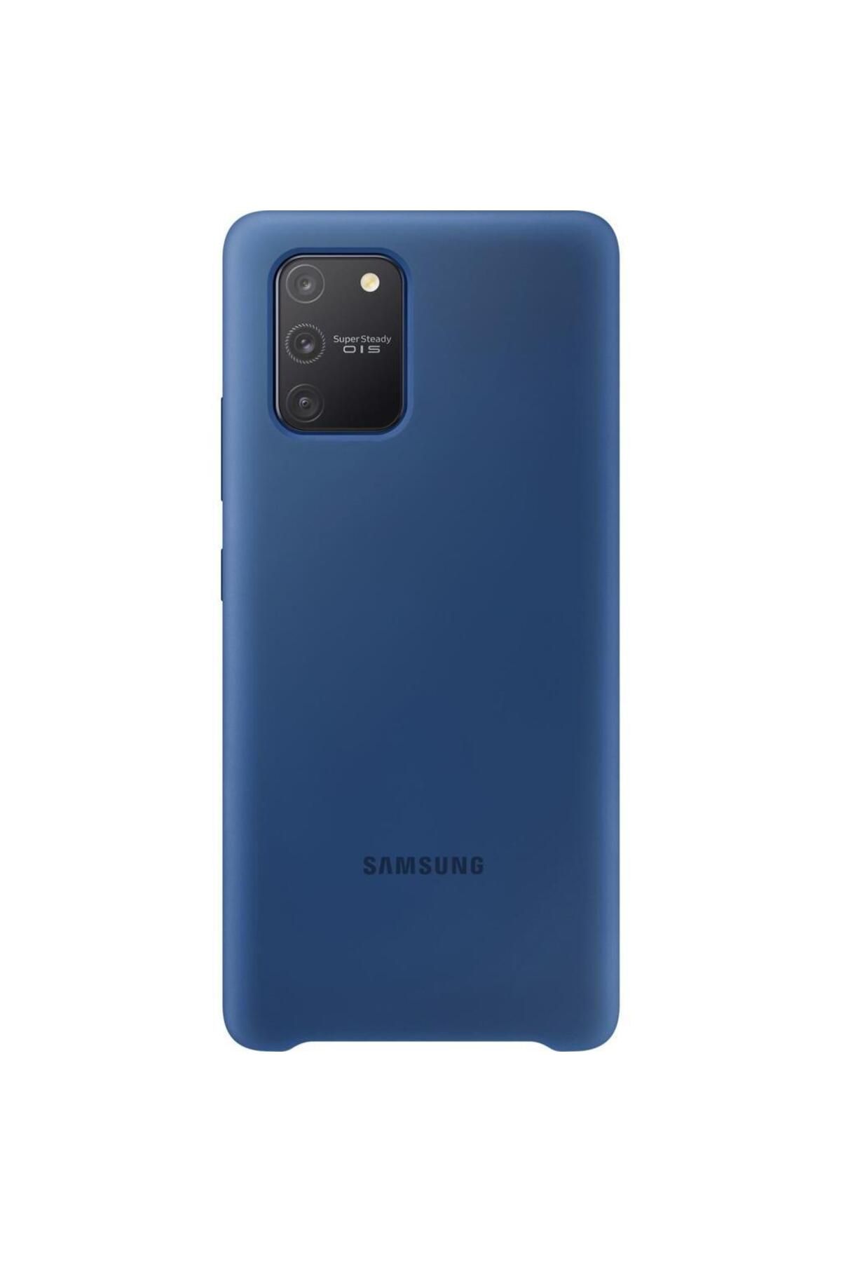 Samsung Galaxy S10 Lite Ile Uyumlu Silikon Kılıf Mavi Ef-pg770tlegww