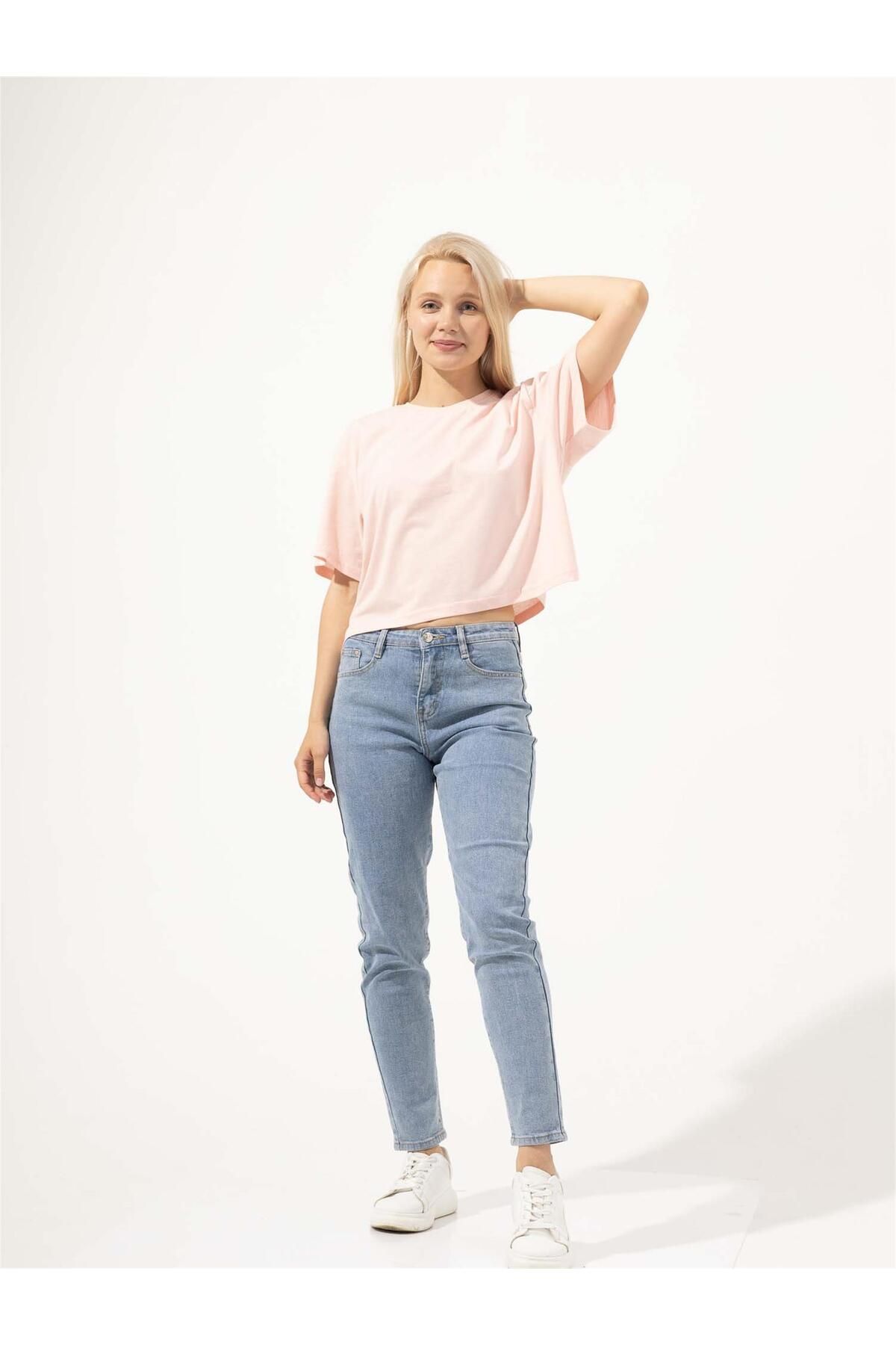 Trendiz Kadın Crop Tshirt Pembe