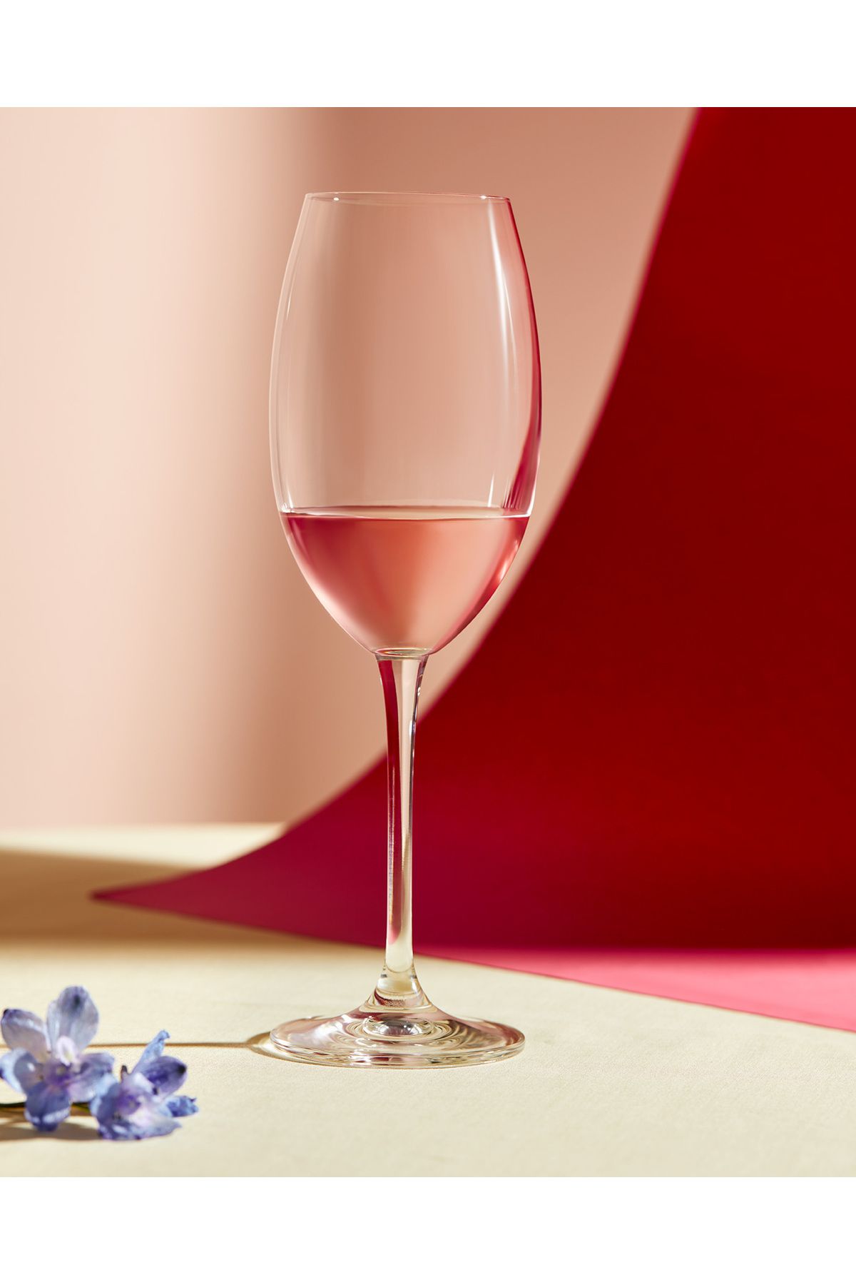 Madame Coco Kırmızı Şarap Kadehi Cannes 6'lı Kristal Şarap Kadehi Seti - 400 ml 6 Parça Cam