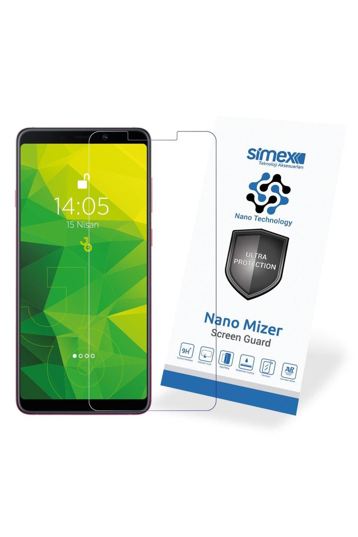 Simex Galaxy A9 2018 Ile Uyumlu Şeffaf Ekran Koruyucu Cek-110 Nano Mizer