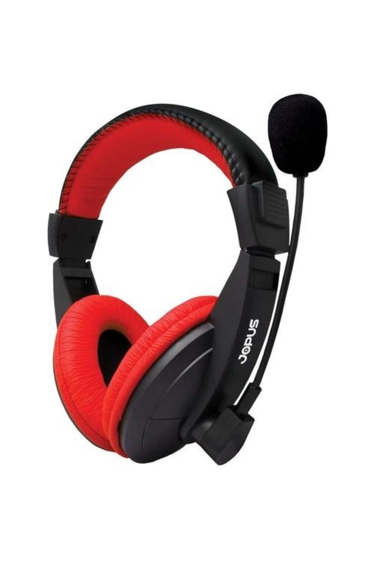 JOPUS TECHNOLOGY Jopus J1 Mikrofonlu Kulak Üstü Oyuncu Kulaklığı Oyuncu Kulaklığı Kırmızı