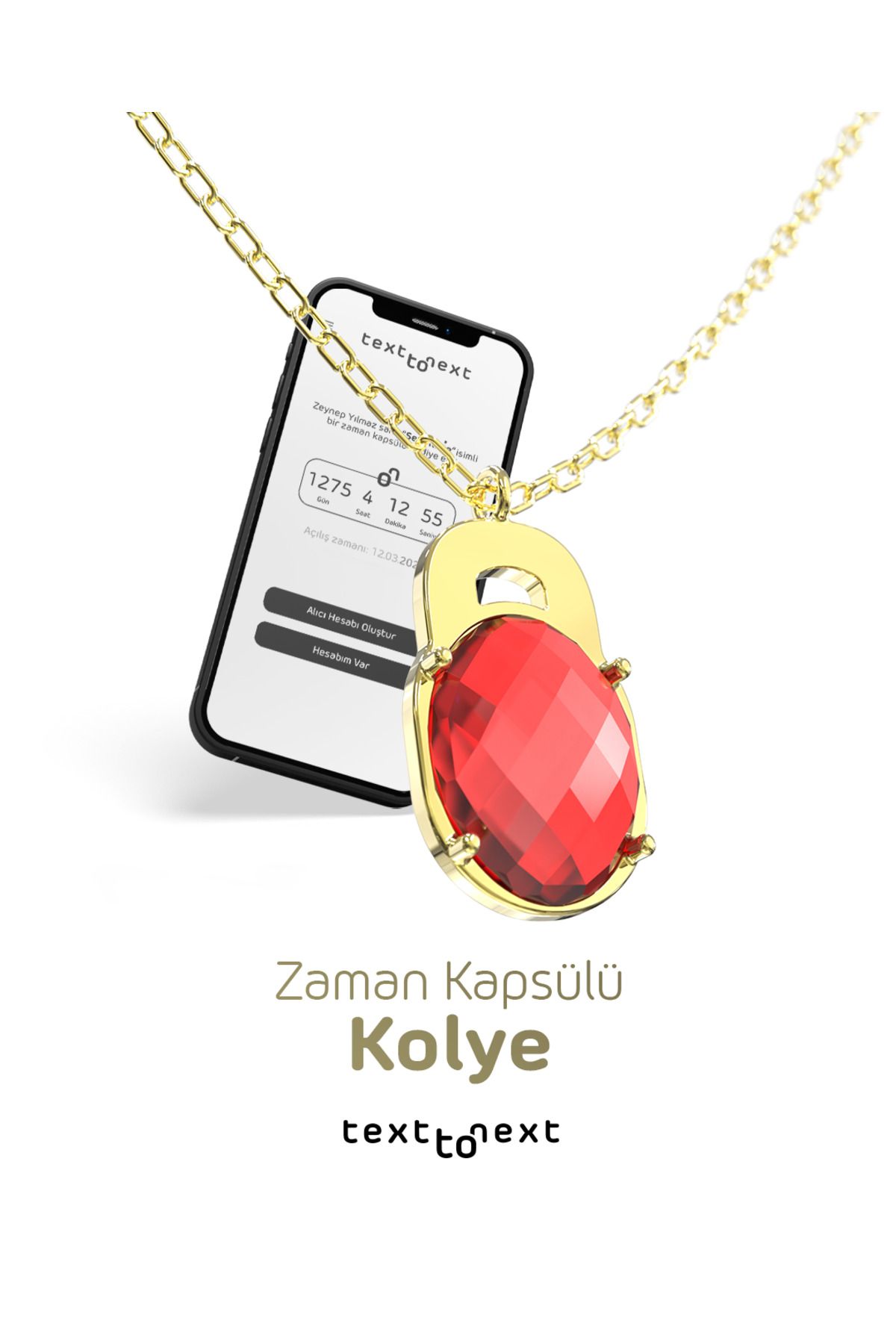 Text To Next Zaman Kapsülü Kolye