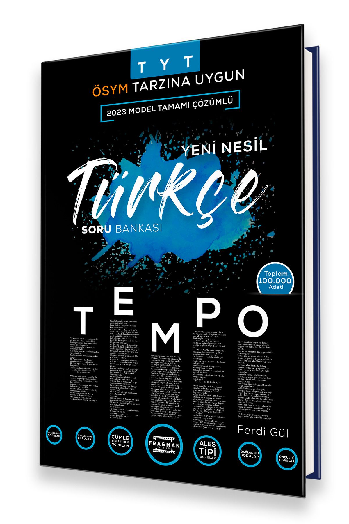 Fragman Yayınları 2024 Tyt Tempo %100 Yeni Nesil Türkçe Soru Bankası