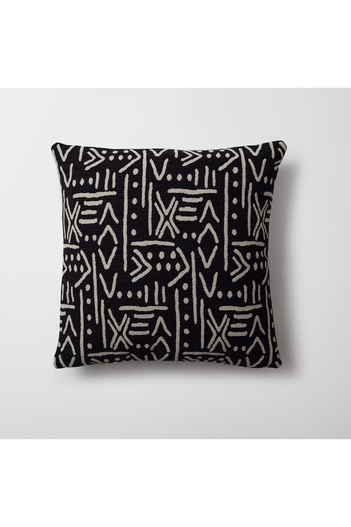 Fineroom Living " Icon " - African Desenli 45x45 Kırlent - Siyah (Iç Yastık Dahil)