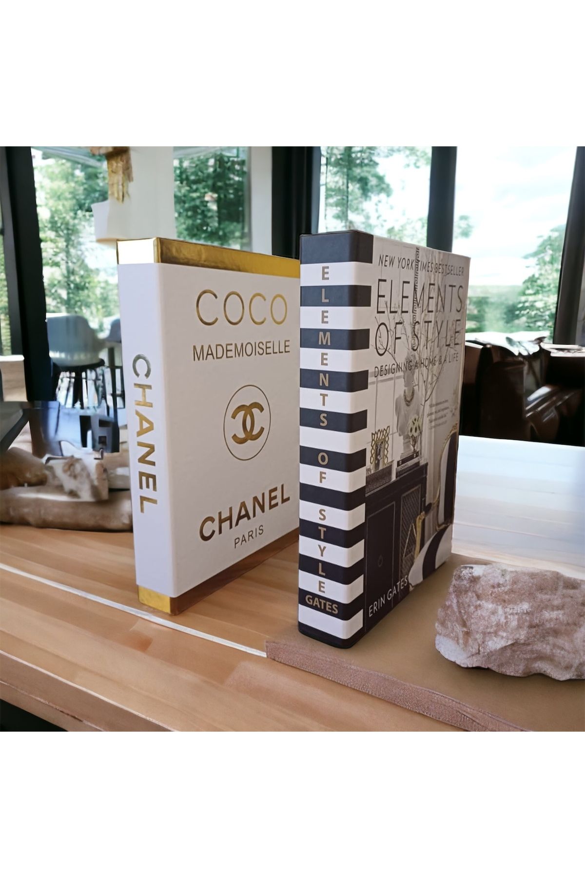 NARİBA Elements & Chanel Coco Dekoratif Kitap Kutusu 2’li Set