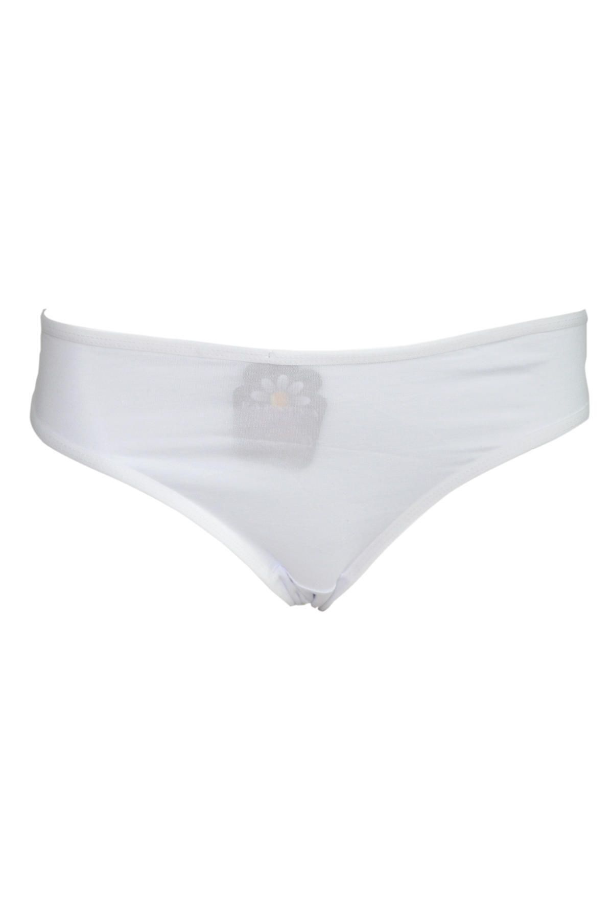 Kompedan Bikini Altı Pamuk Beyaz Külot | Papatya 200