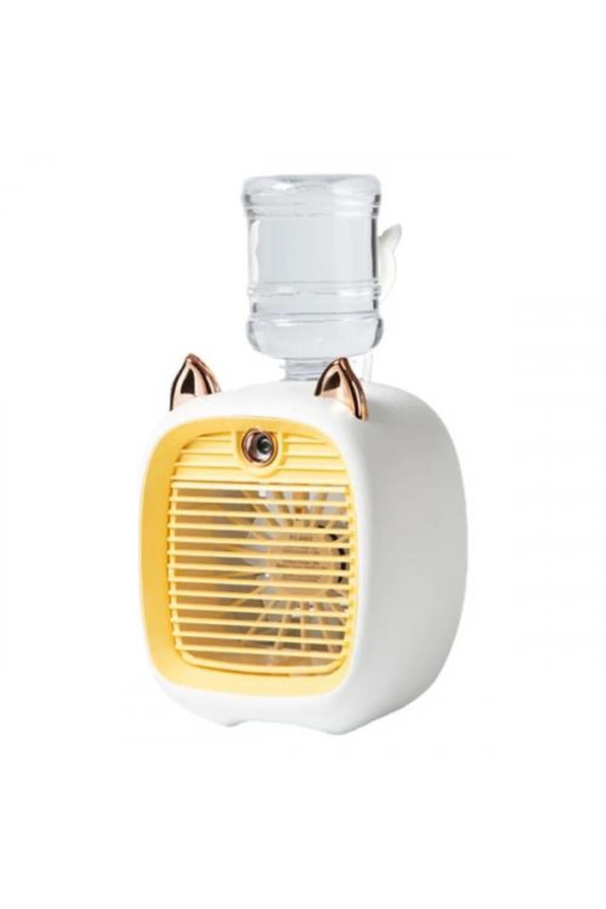 coofbe Ayarlanabilir 3 Kademeli Şarjlı Taşınabilir Masaüstü Vantilatör Fan Mini Klima Soğutucu Fan