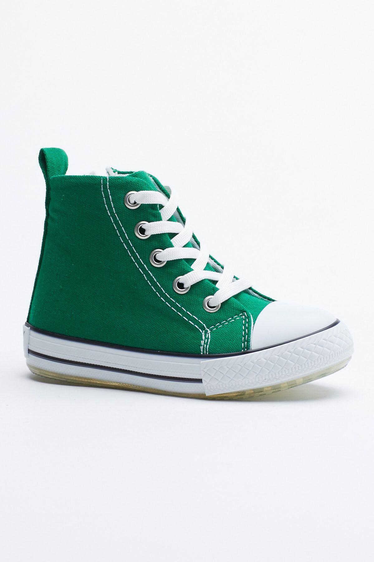 Tonny Black Çocuk Unisex Yeşil Işıklı Spor Ayakkabı Uzun Tb999