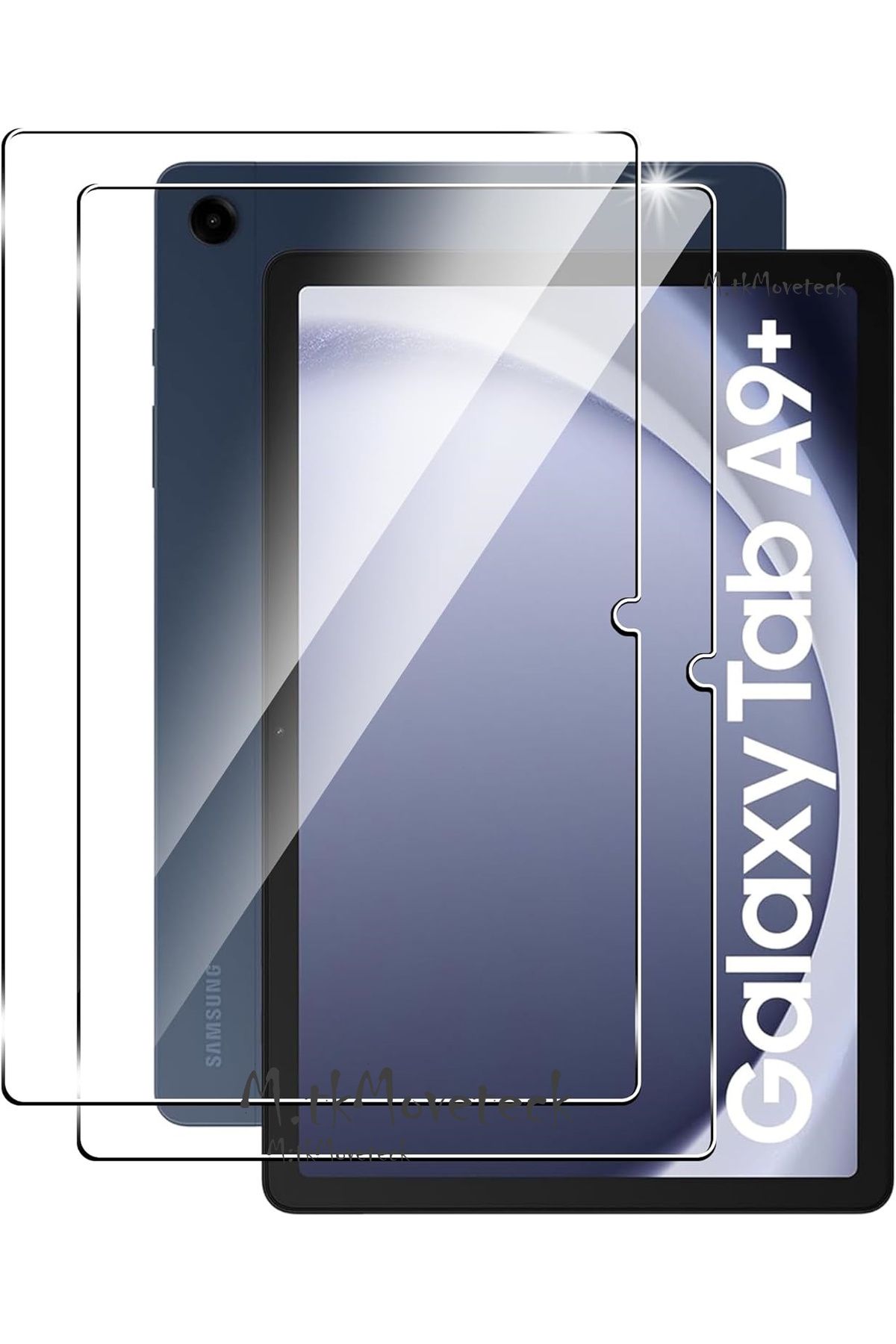 m.tk moveteck Samsung Galaxy Tab A9 Plus 11 inç Ekran Koruyucu Şeffaf Cam Nano Esnek Kırılmaz Ekran Camı (Sm-X210)