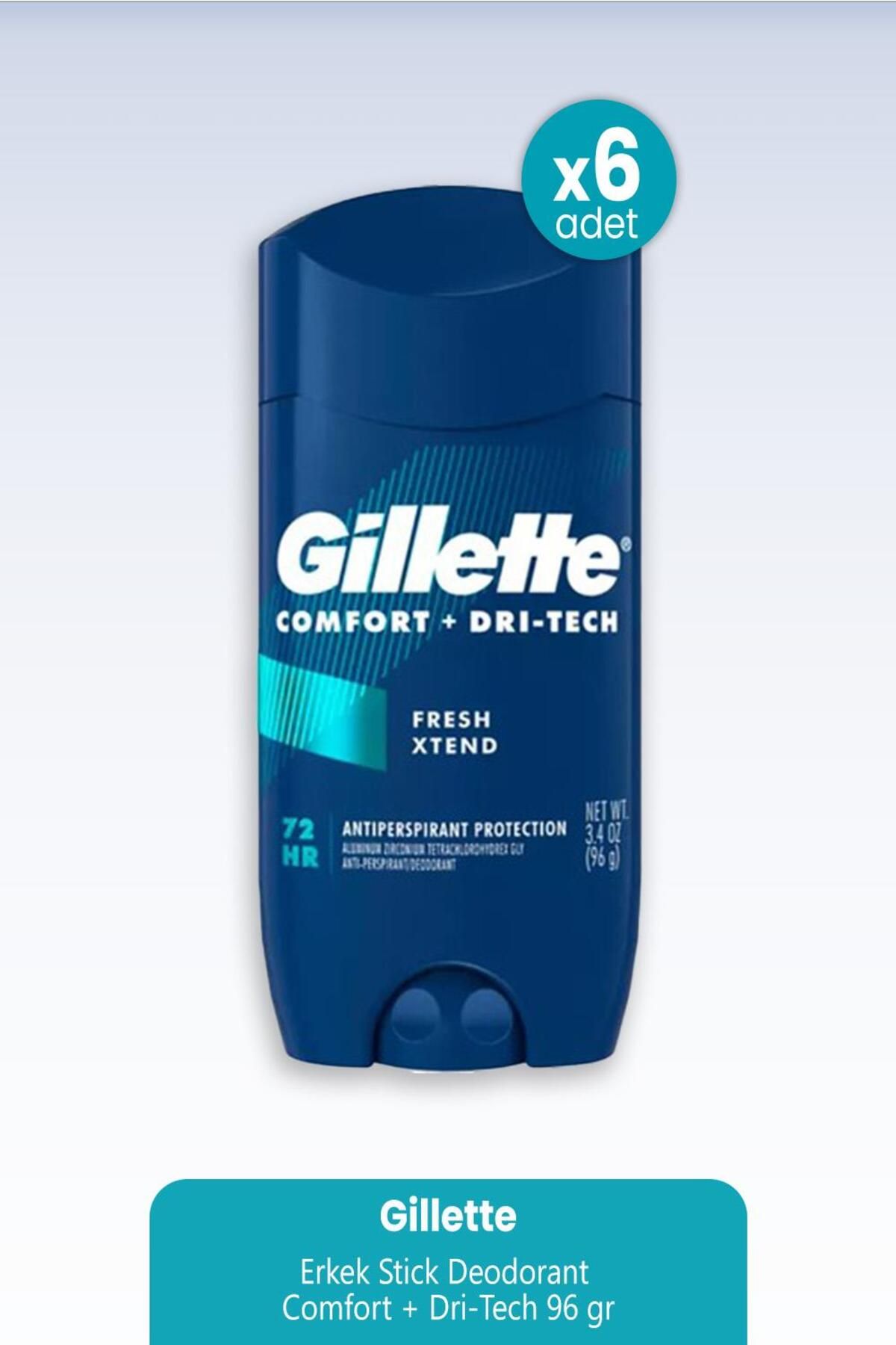 Gillette Erkek Stick Deodorant Comfort Dri-tech 96 gr X 6 Adet