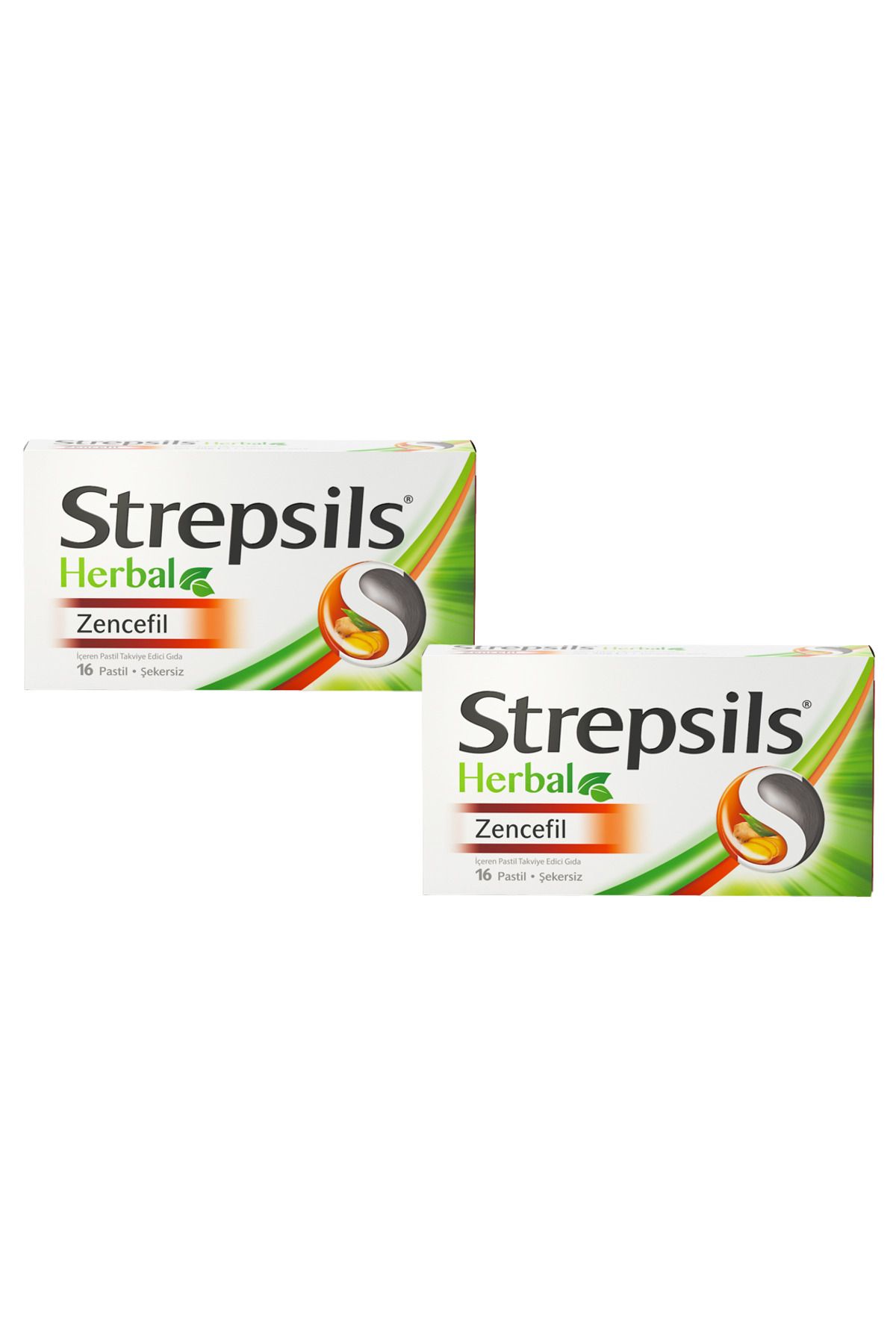 Strepsils Herbal Zencefil & Adaçayı-Kekik-Ihlamur Ekstratı İçeren Pastil (3 Adet)