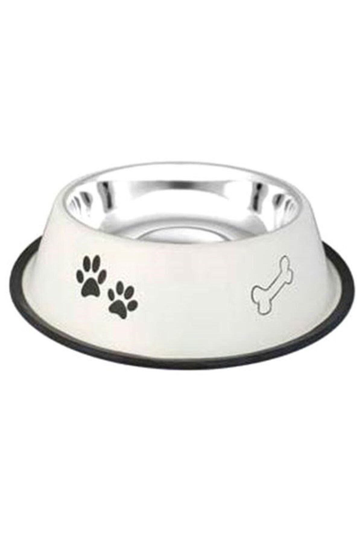 Ankur Eurodog Pati Kemik Desenli Metal Köpek Mama Su Kabı 8 Oz 12 Cm