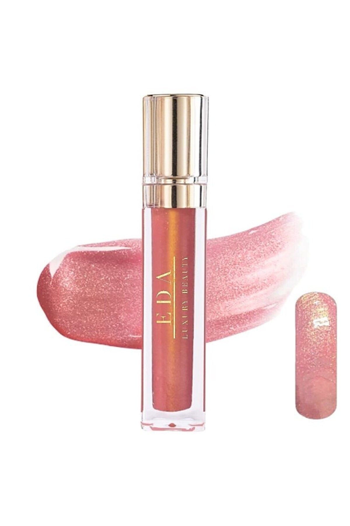 EDA LUXURY BEAUTY Candy Kiss Pembe Simli Dudak Parlatıcısı Lipstick Lüks Parlak Işıltılı Vegan Diamond Shine Lip Gloss