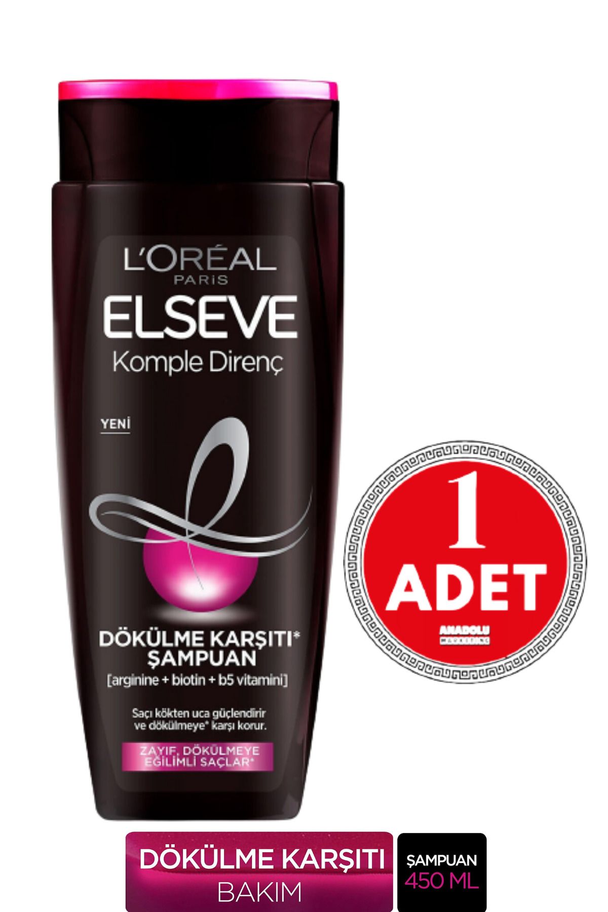 Elseve L'Oréal Paris Elseve Arginine Direnç Dökülme Karşıtı Şampuan 450 ml 1 Adet