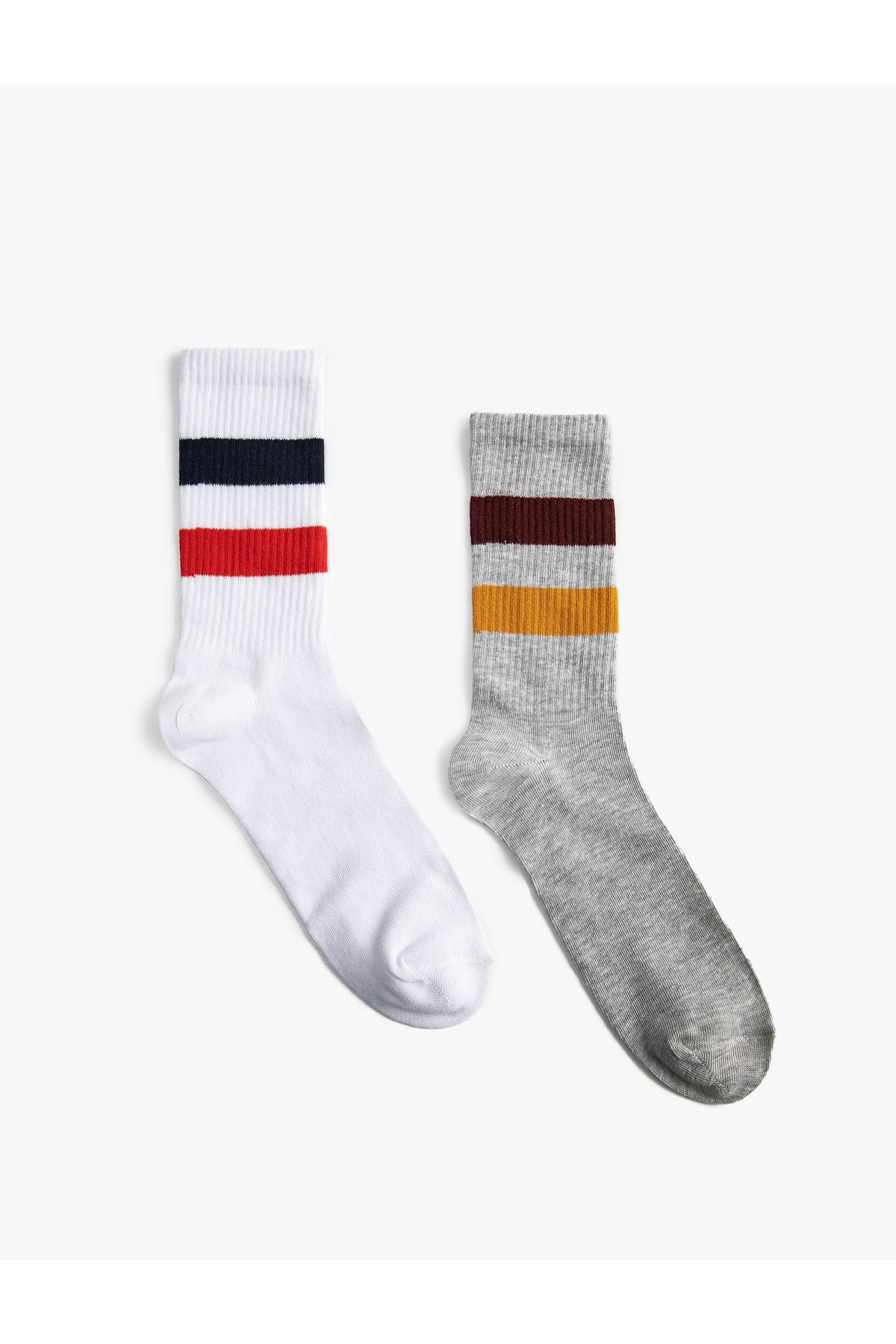 Koton 2'li Basic Soket Çorap Seti Renk Bloklu