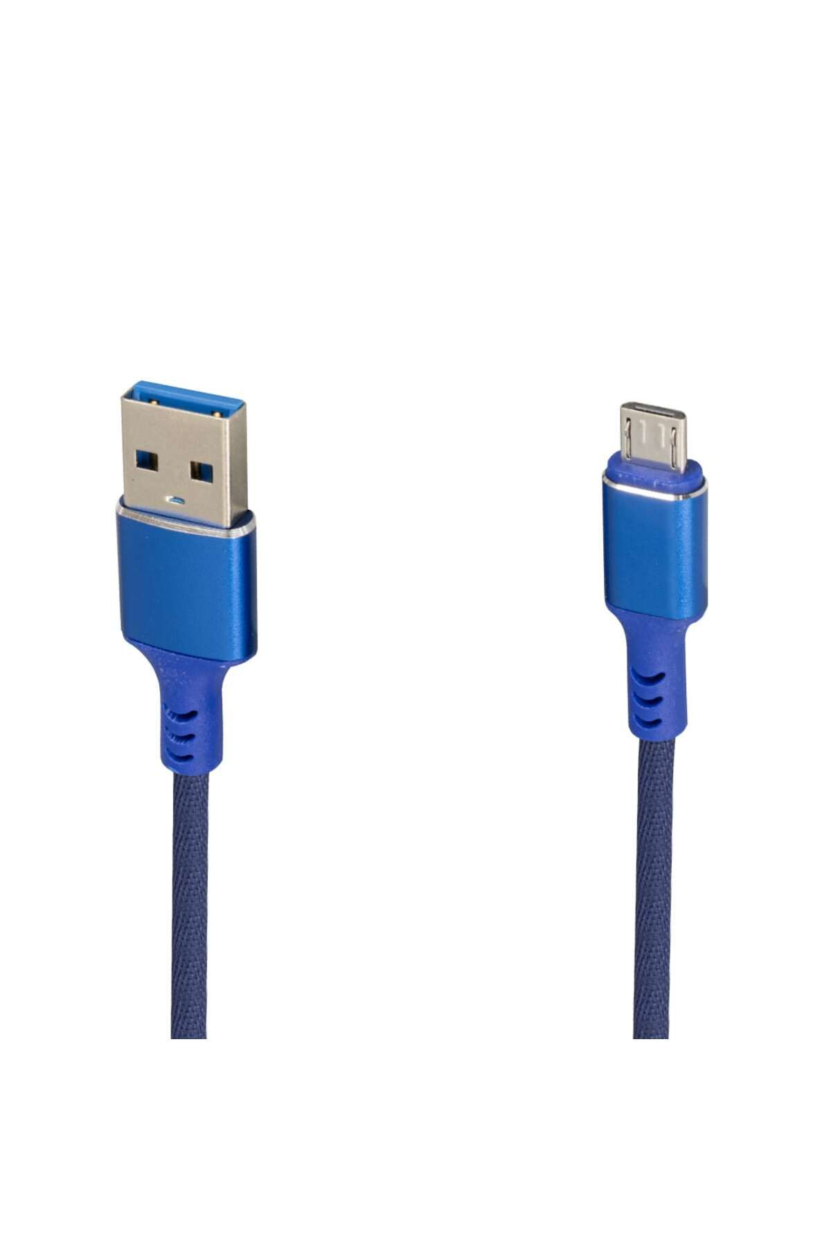 KAYAMU WK-22023 USB TO MICRO USB ÖRGÜLÜ LACİVERT ŞARJ KABLOSU (NO:14) (81)