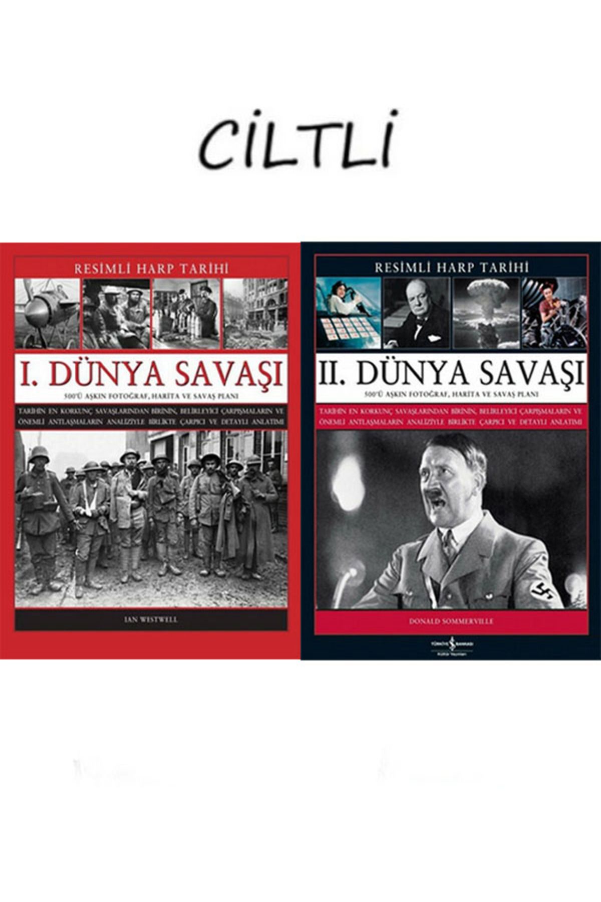 Türkiye İş Bankası Kültür Yayınları 1. ve 2. Dünya Savaşı - Resimli Harp Tarihi Seti
