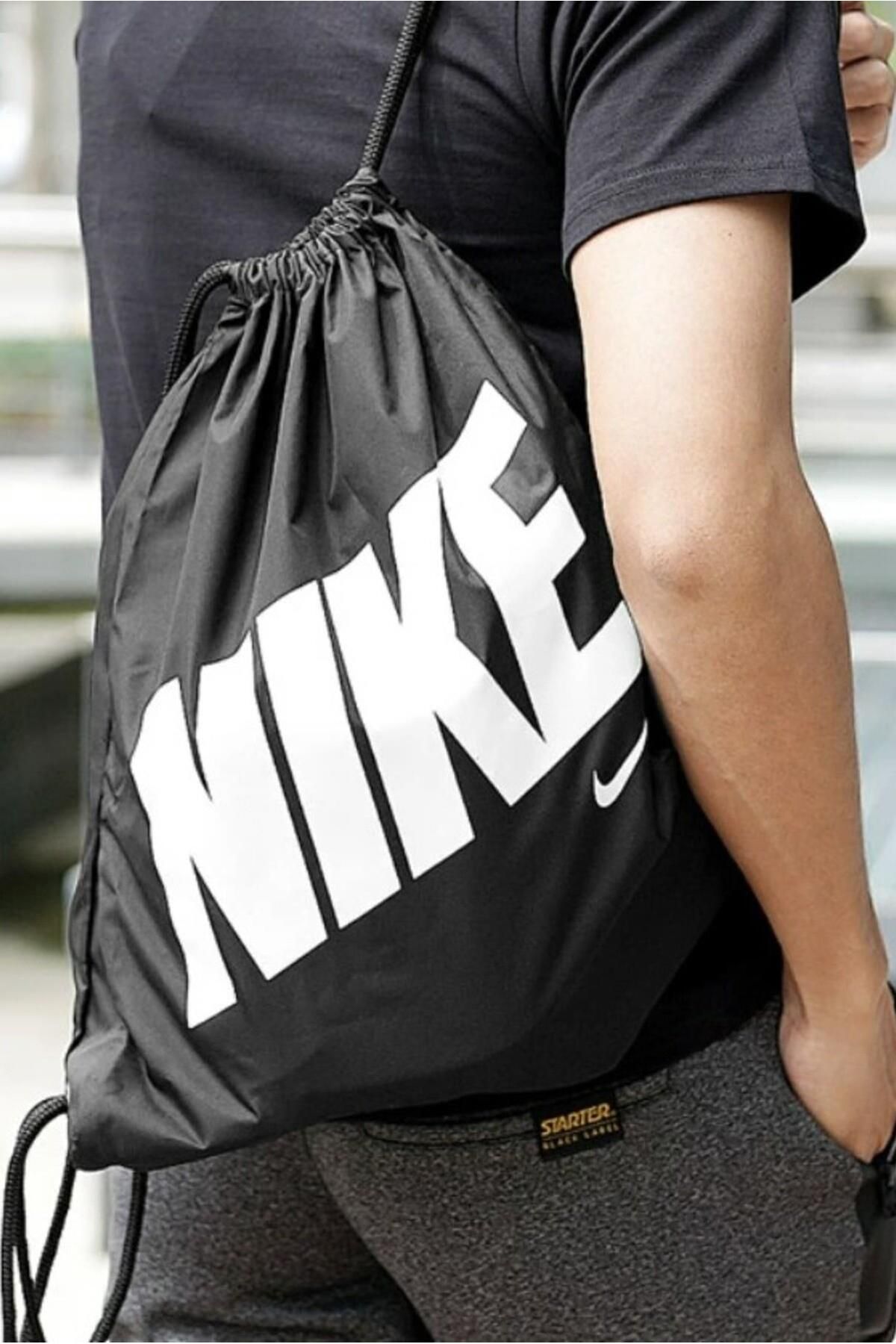 Nike Graphic GYMSAC Unisex Siyah torba çanta