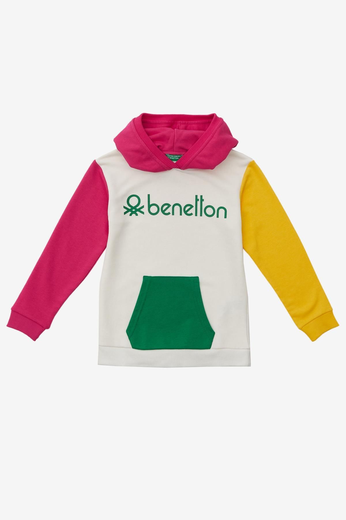 United Colors of Benetton Kız Çocuk Kapüşonlu Sweatshirt