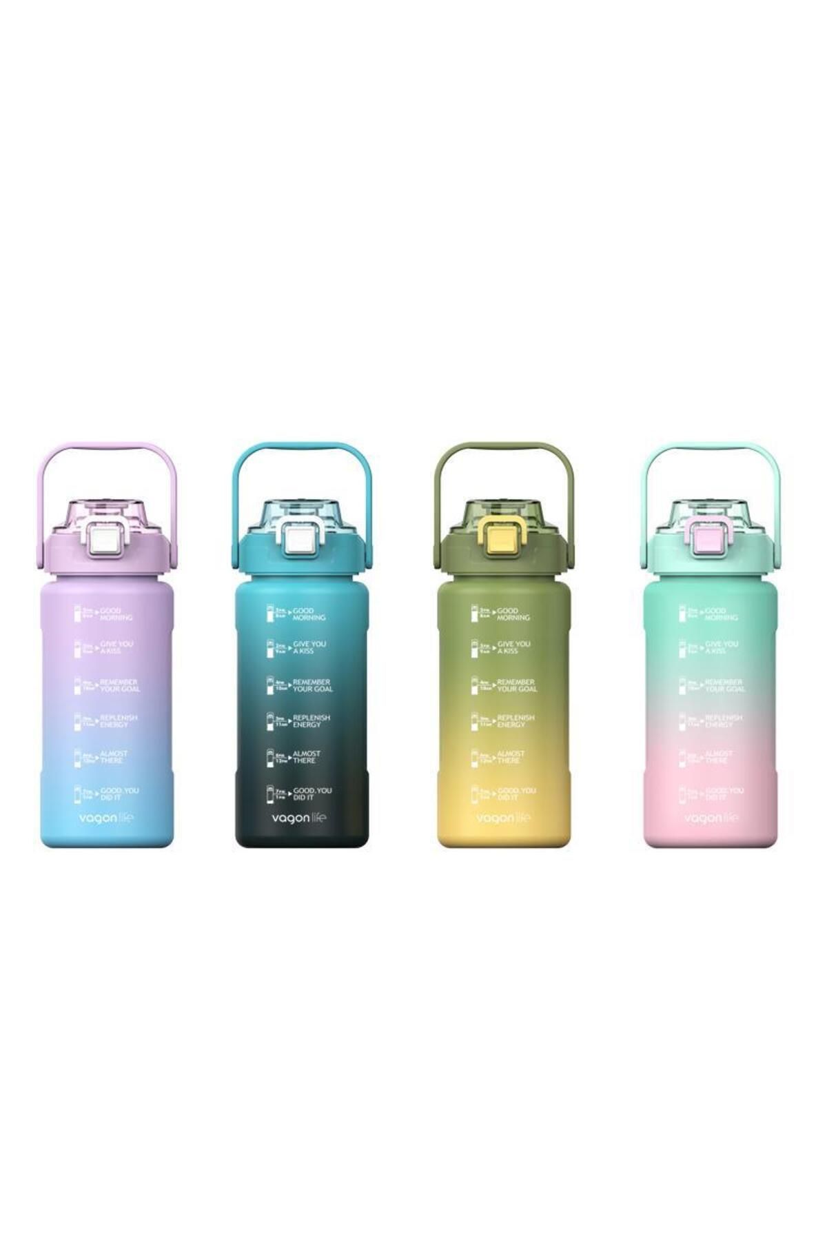 1,5 L Su Matarası 1500Ml Pipetli-Pipetsi Kullanım PBA İçermez Sağlam Ölçü Skalalı