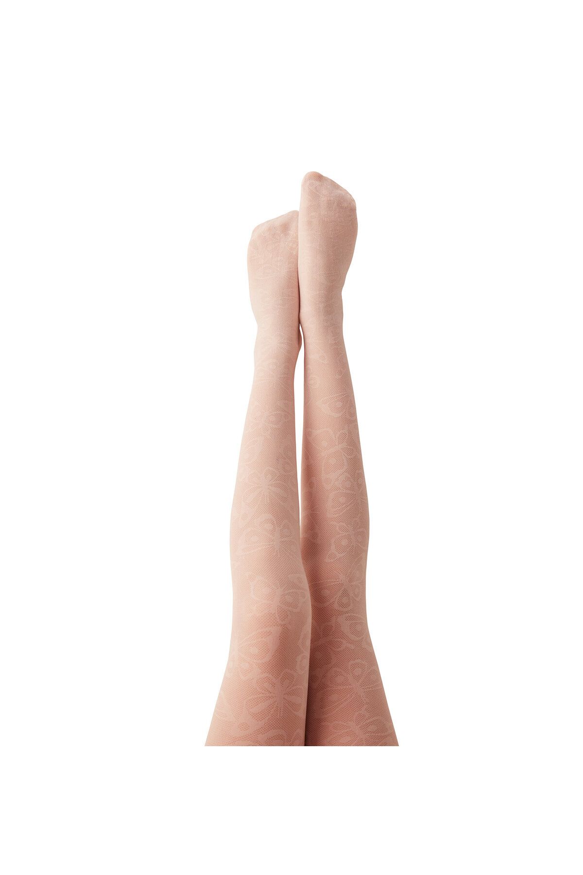 Penti Pudra Rengi Kız Çocuk Kelebek Desenli Külotlu Çorap