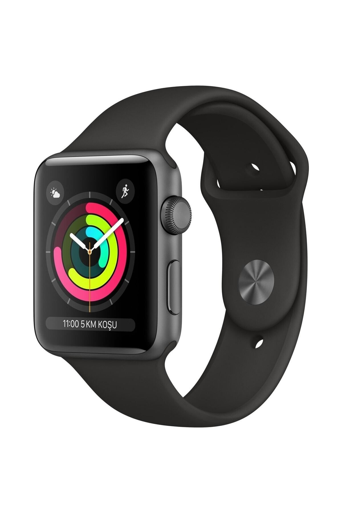 Apple Watch Series 3 42 mm GPS Uzay Grisi Alüminyum Kasa ve Siyah Kordon