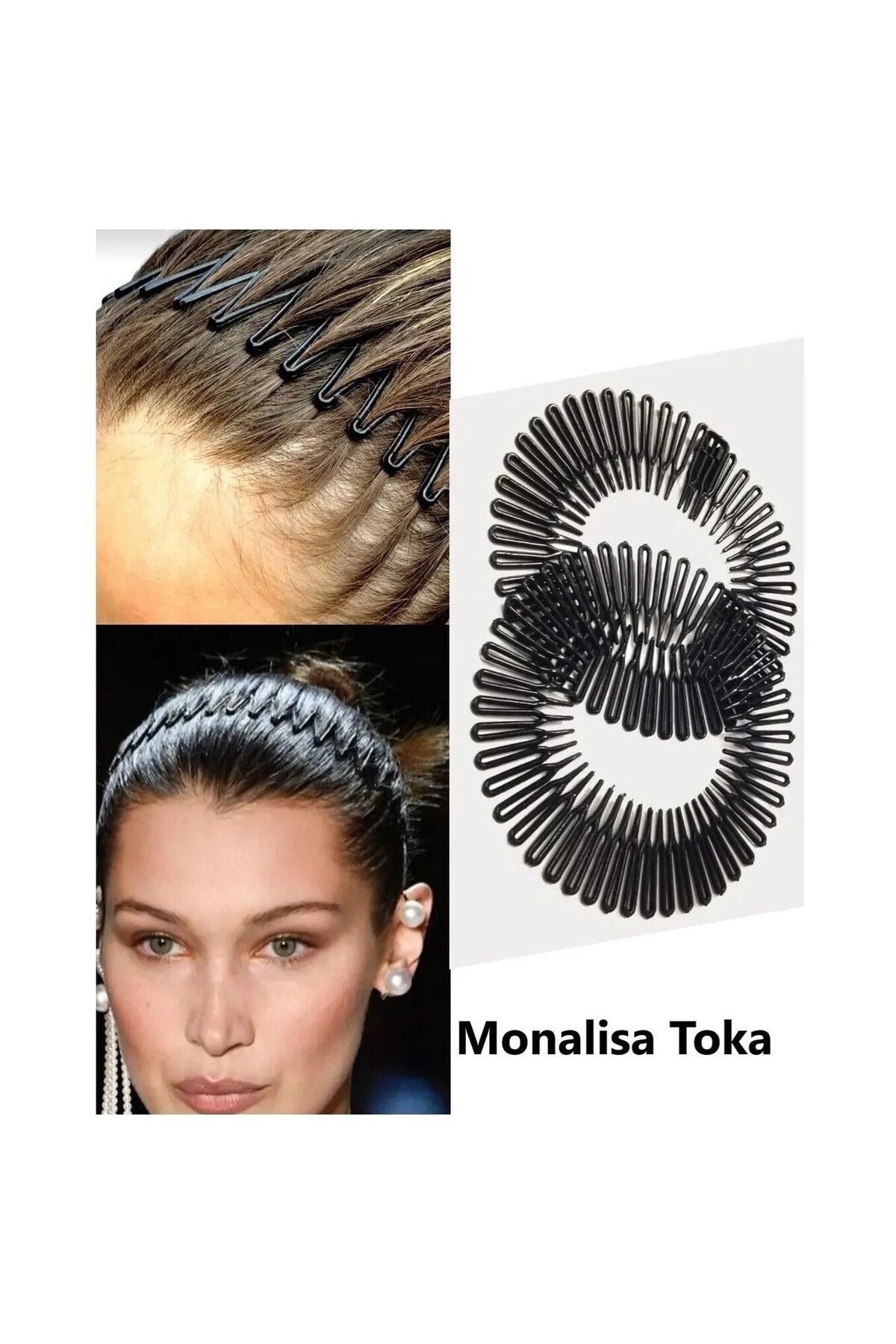 Monalisa 2 Adet Akordiyon Sporcu Tokası Saç Bandı Saç Aksesuarı