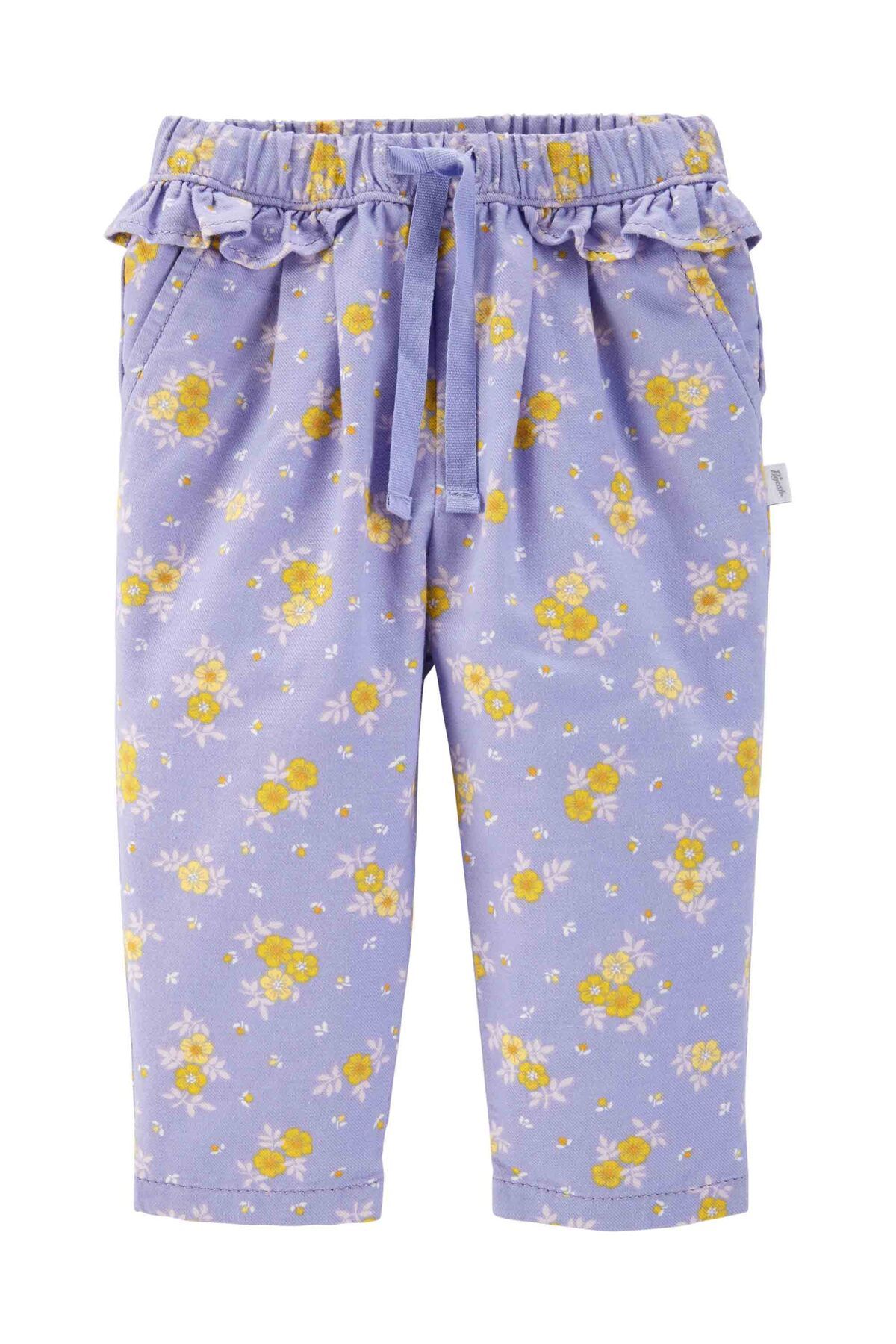 Oshkosh B’gosh Kız Bebek Çiçek Desenli Pantolon Lila
