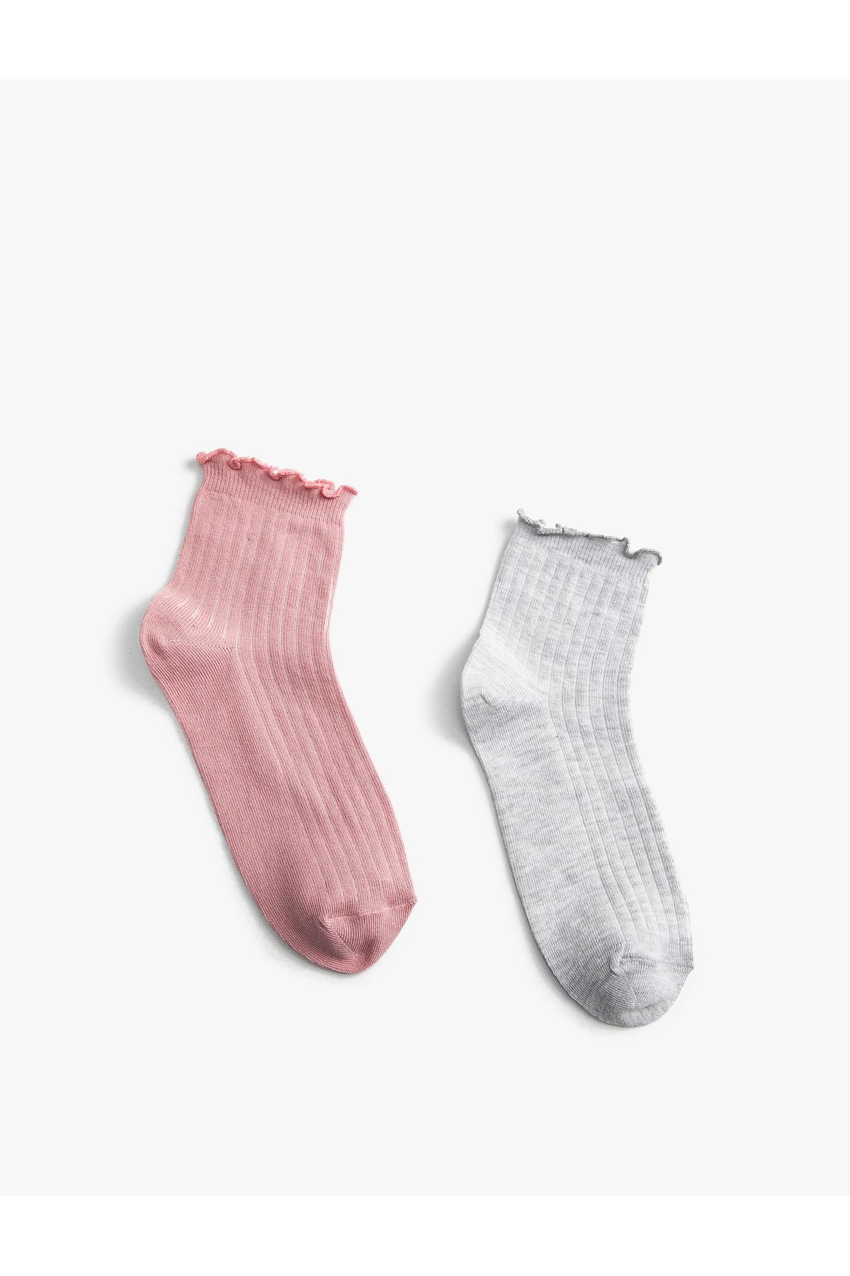 Koton Basic 2'li Soket Çorap Seti Fırfır Detaylı